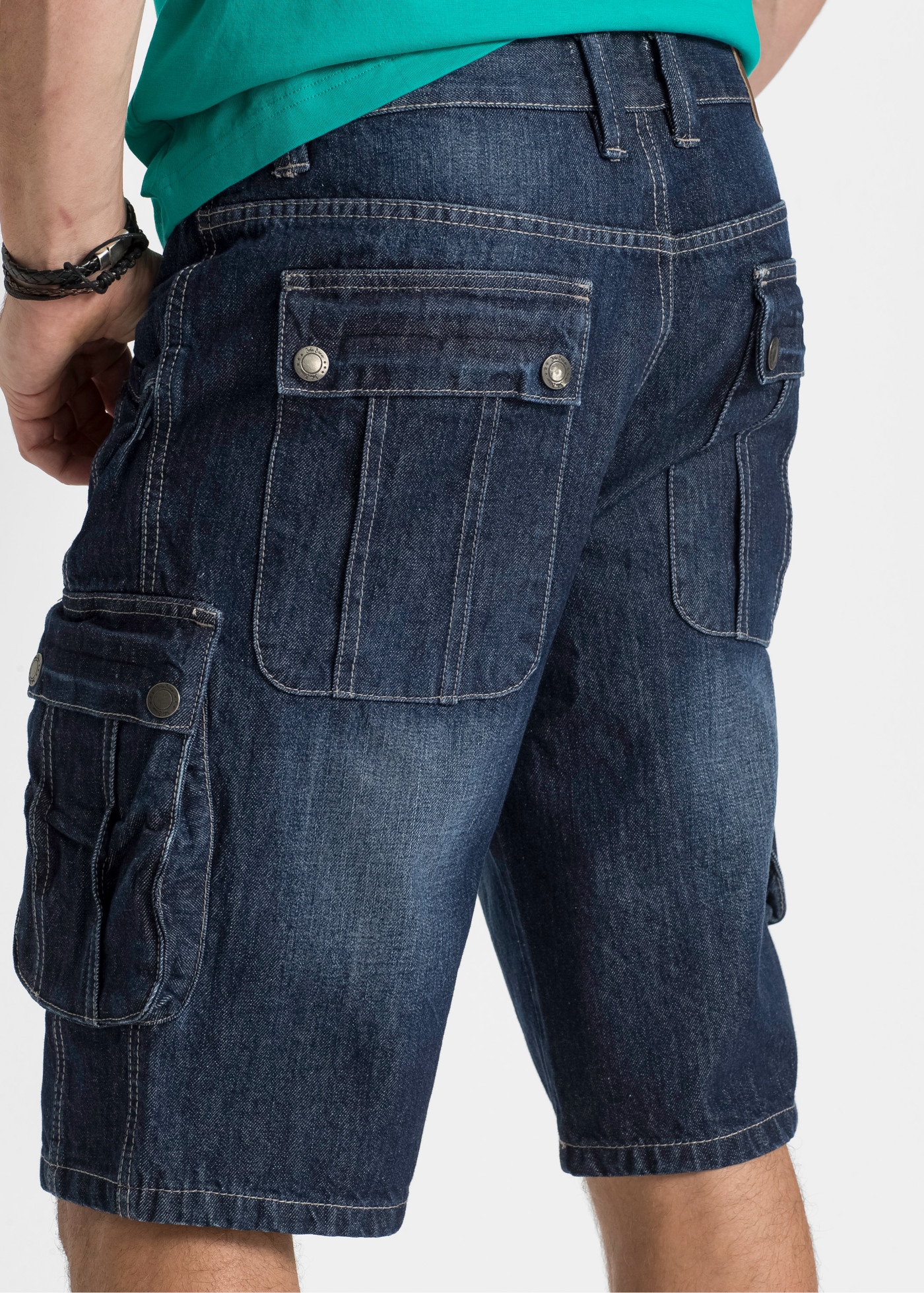 bonprix Bermuda  effet usé, coupe régulière, en coton