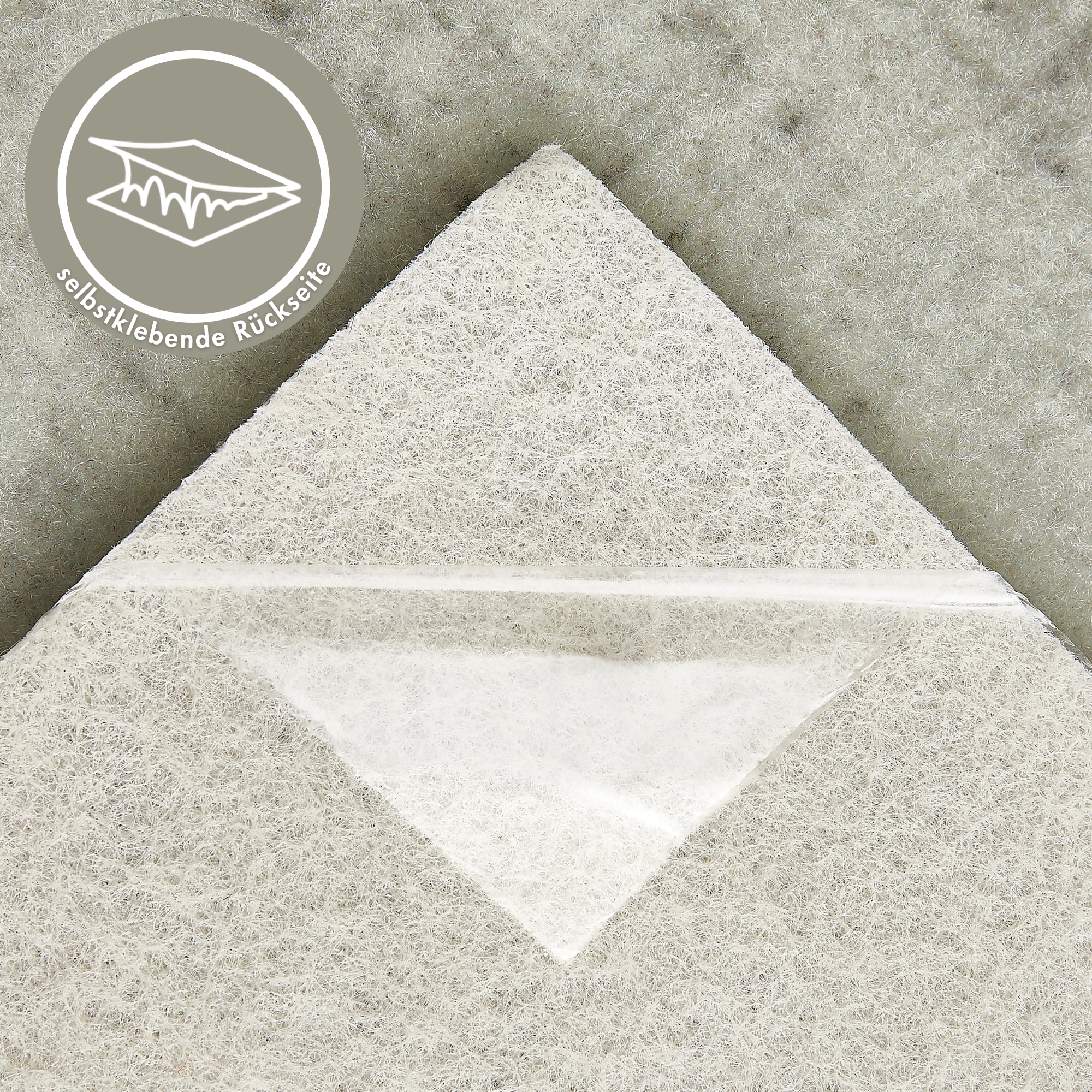 Andiamo Teppichfliese »Paris Nadelfilz« quadratisch 4 mm Höhe 40x40 cm, selbstklebend, robust & strapazierfähig, 25 Stück (4 qm)