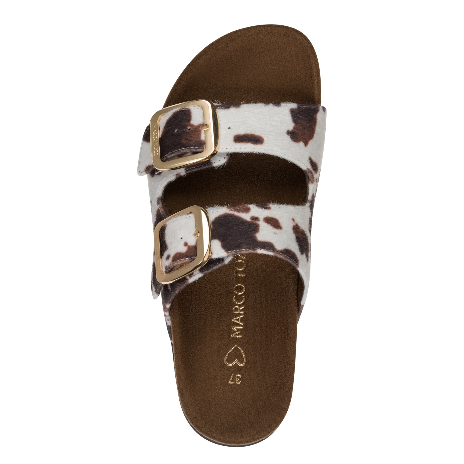 MARCO TOZZI Pantolette  Chaussure d'été, chaussure tendance, chaussure à enfiler effet peau de vache