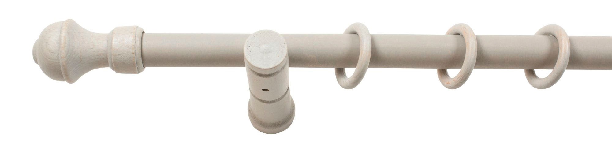 SN DECO GROUP Gardinenstange »Ares«, 1 läufig-läufig, Fixmass, 28 mm, Holz, verschiedene Längen und Farben, Komplettset