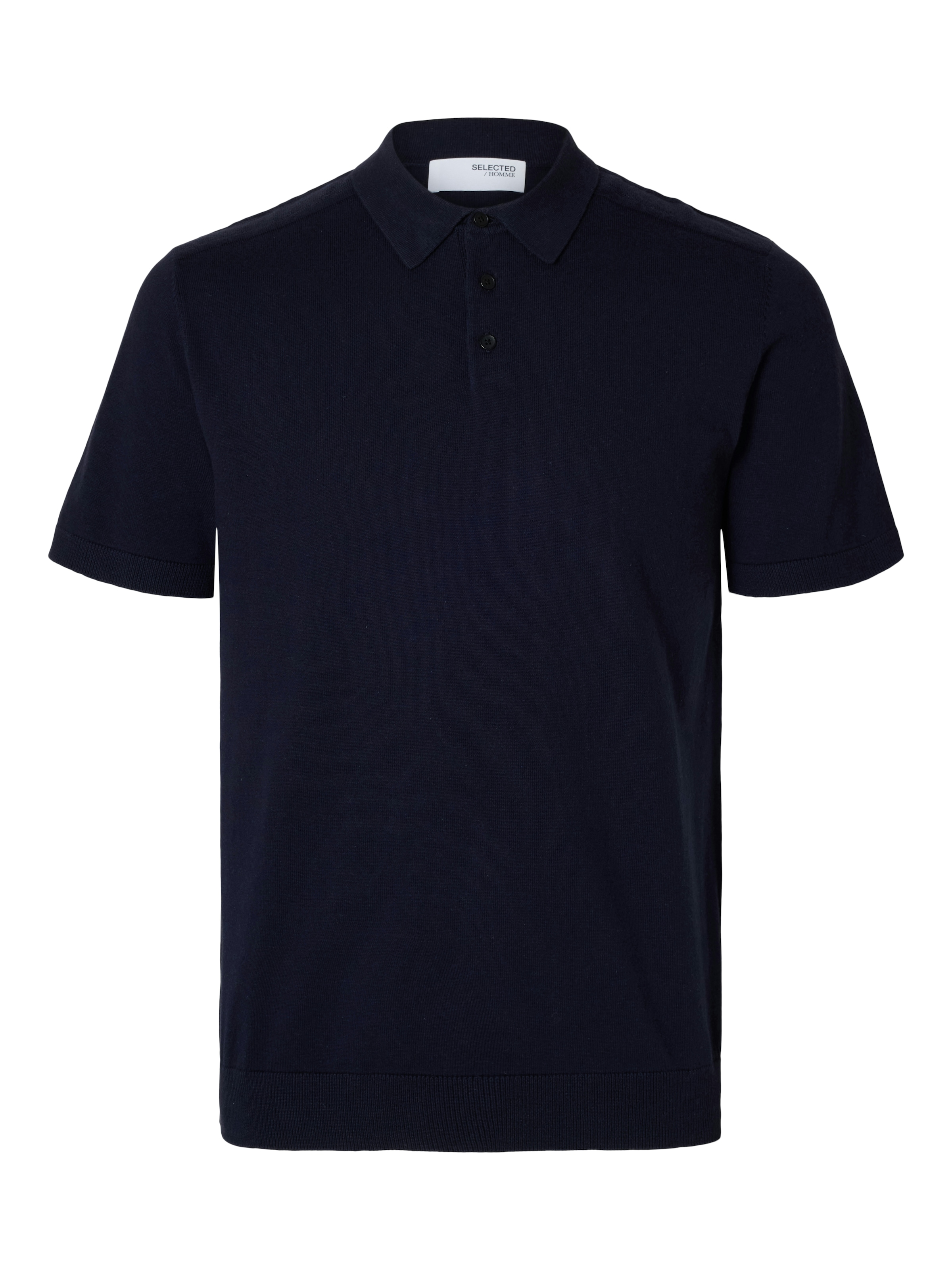 SELECTED HOMME Poloshirt »SLHBERG SS KNIT POLO NOOS«, aus Feinstrick