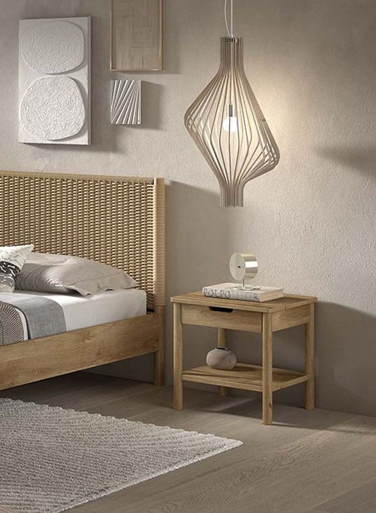 Vipack Console de nuit »Olive, Eiche teilmassiv in zeitlosem Design, universell einsetzbar« elle peut être placée à droite ou à gauche