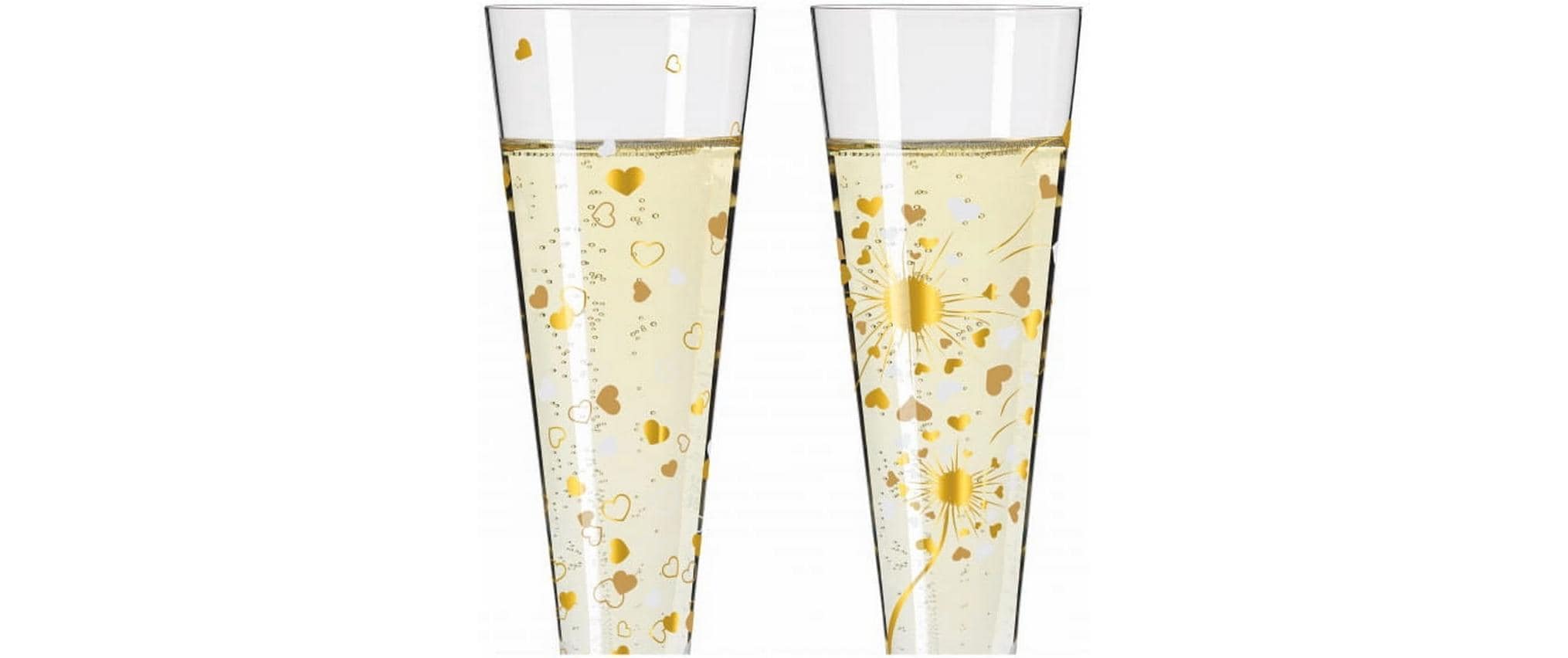 Ritzenhoff Champagnerglas »Goldfarbennacht F24 205 ml 2 Stück«, (2 tlg.)