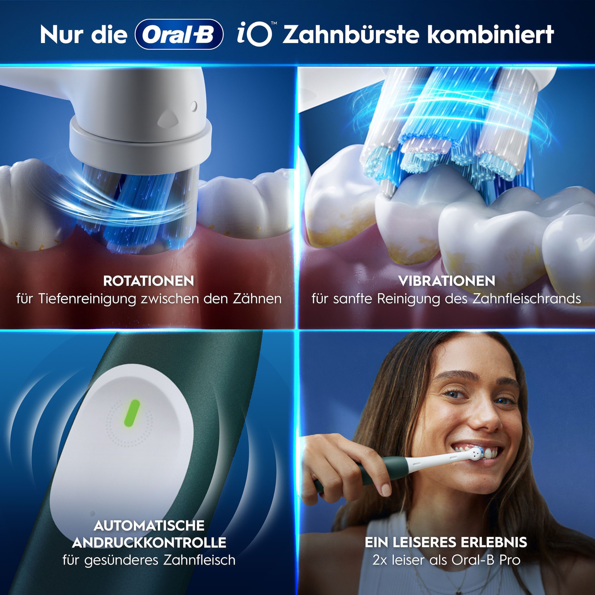 Oral-B Elektrische Zahnbürste »Oral-B iO Series 2« 1 Stk. Aufsteckbürsten für die sanfte Reinigung
