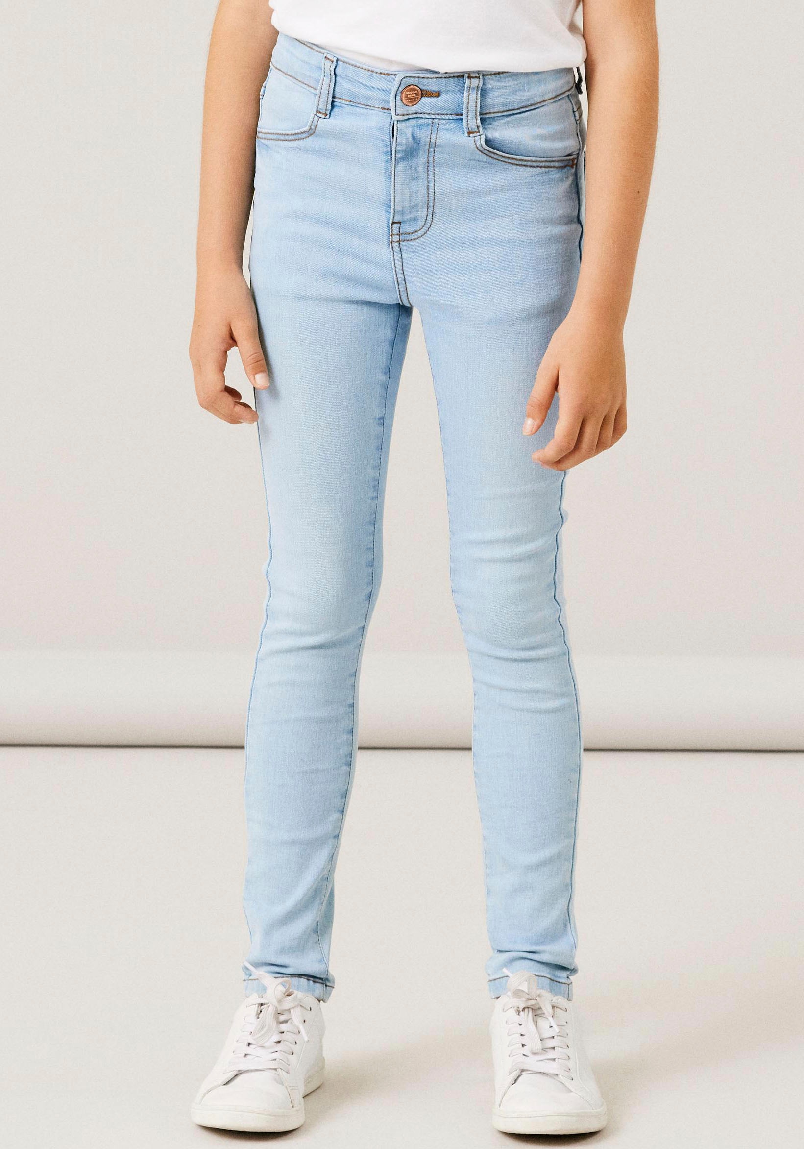 JEANS 1180-ST shoppen Stretch Mindestbestellwert Name SKINNY ohne HW Skinny-fit-Jeans »NKFPOLLY NOOS«, Trendige mit It