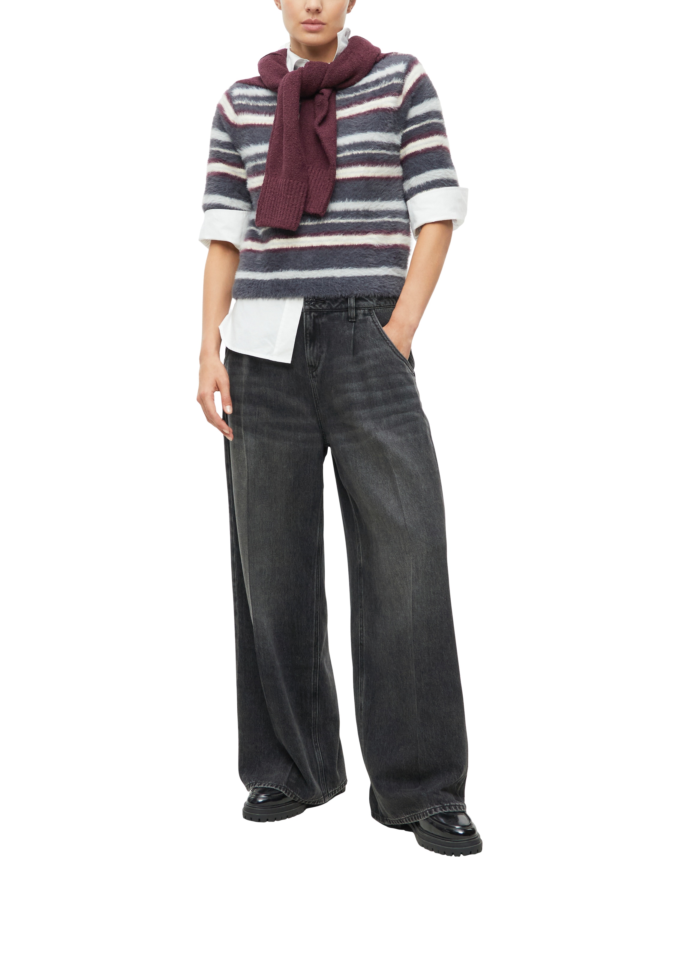 s.Oliver 3/4 Arm-Pullover 3/4-Arm im Streifen-Optik