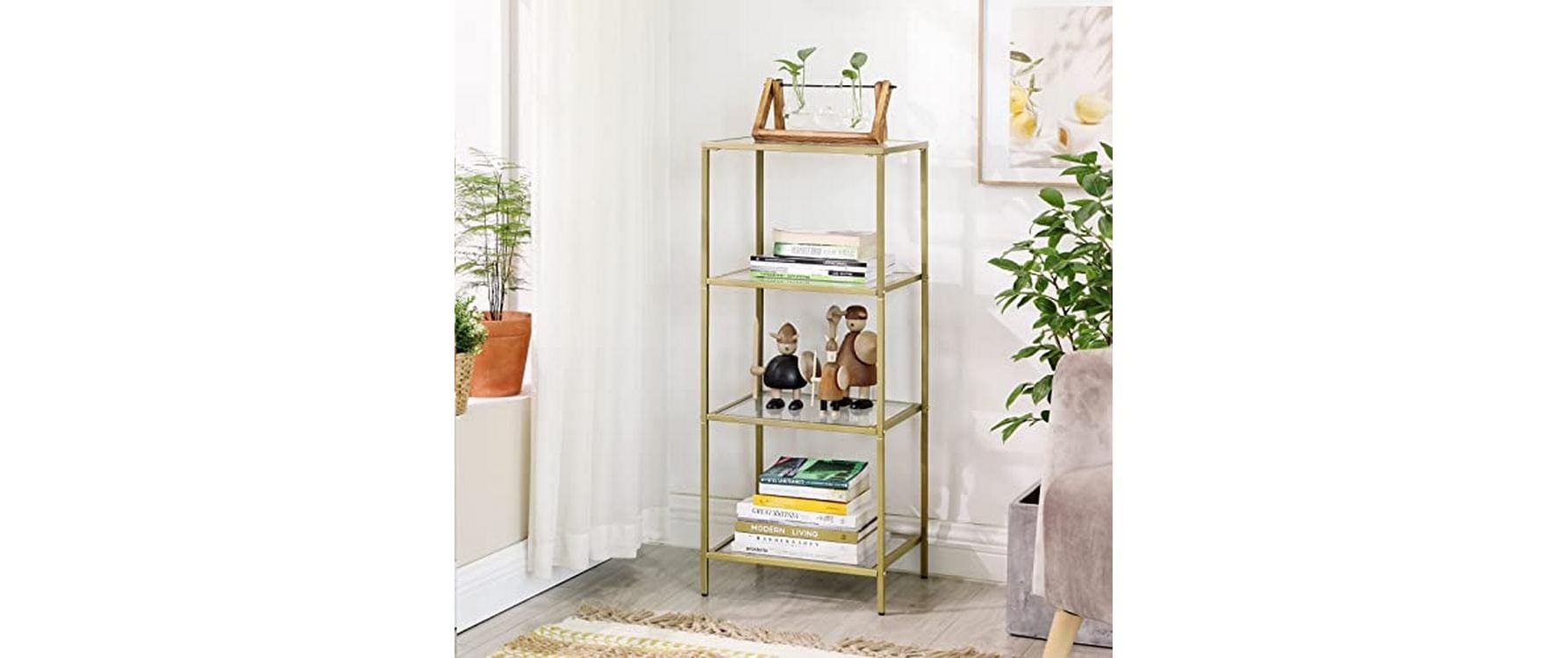 VASAGLE Regal »40 x 30 x 95 cm, Goldfarben«