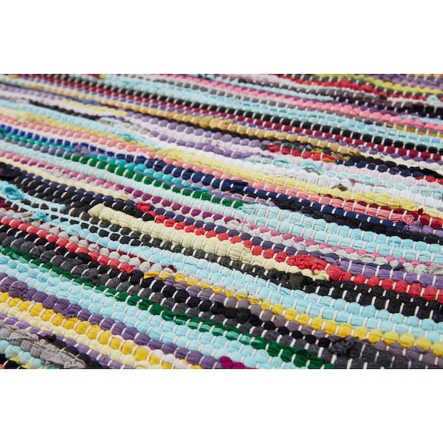 Andiamo Teppich »Multi«, rechteckig, Flachgewebe, Fleckerl, reine Baumwolle,  handgewebt, mit Fransen bequem kaufen