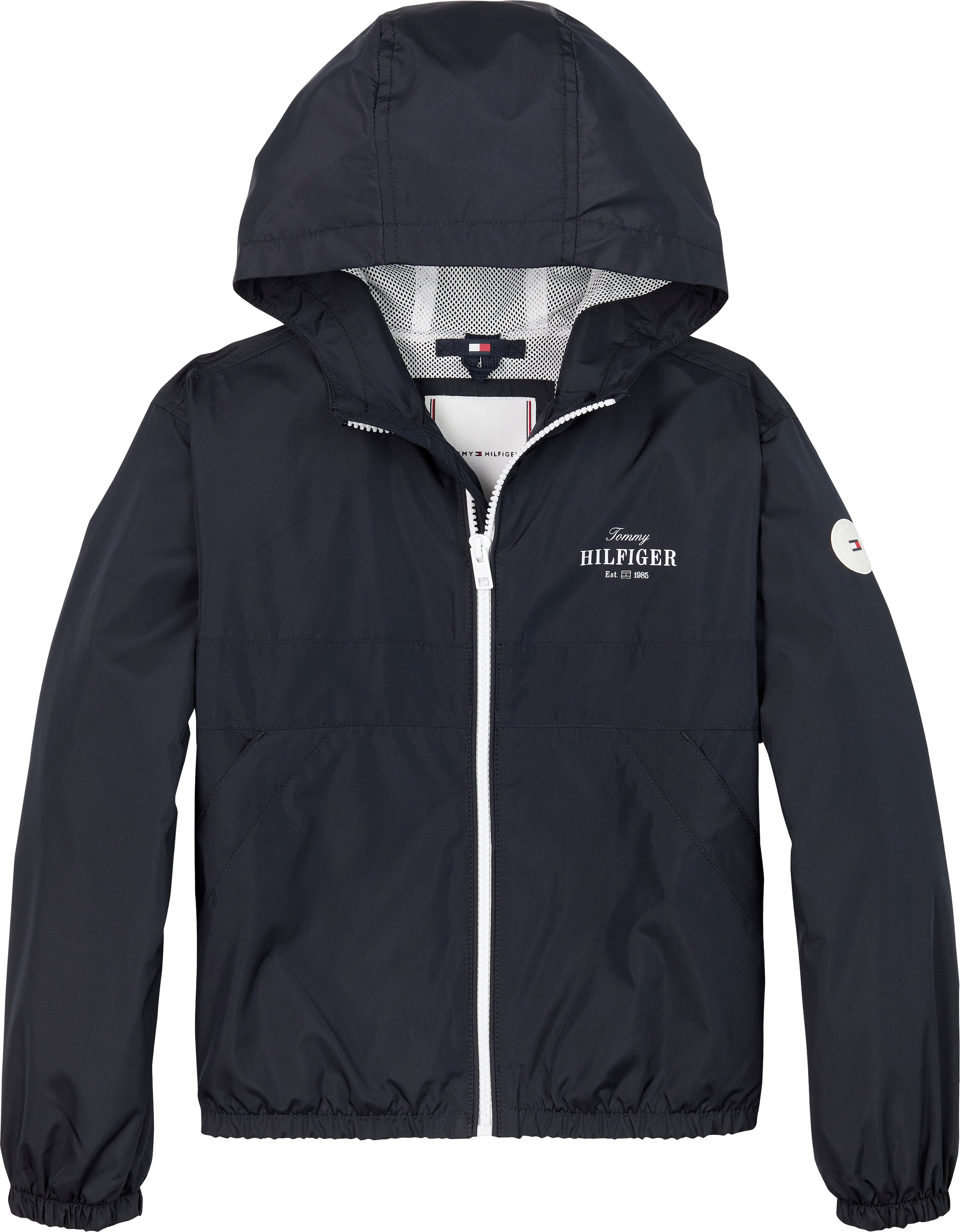 Tommy Hilfiger Windbreaker »ESSENTIAL WINDBREAKER«, mit Kapuze, mit Logodruck