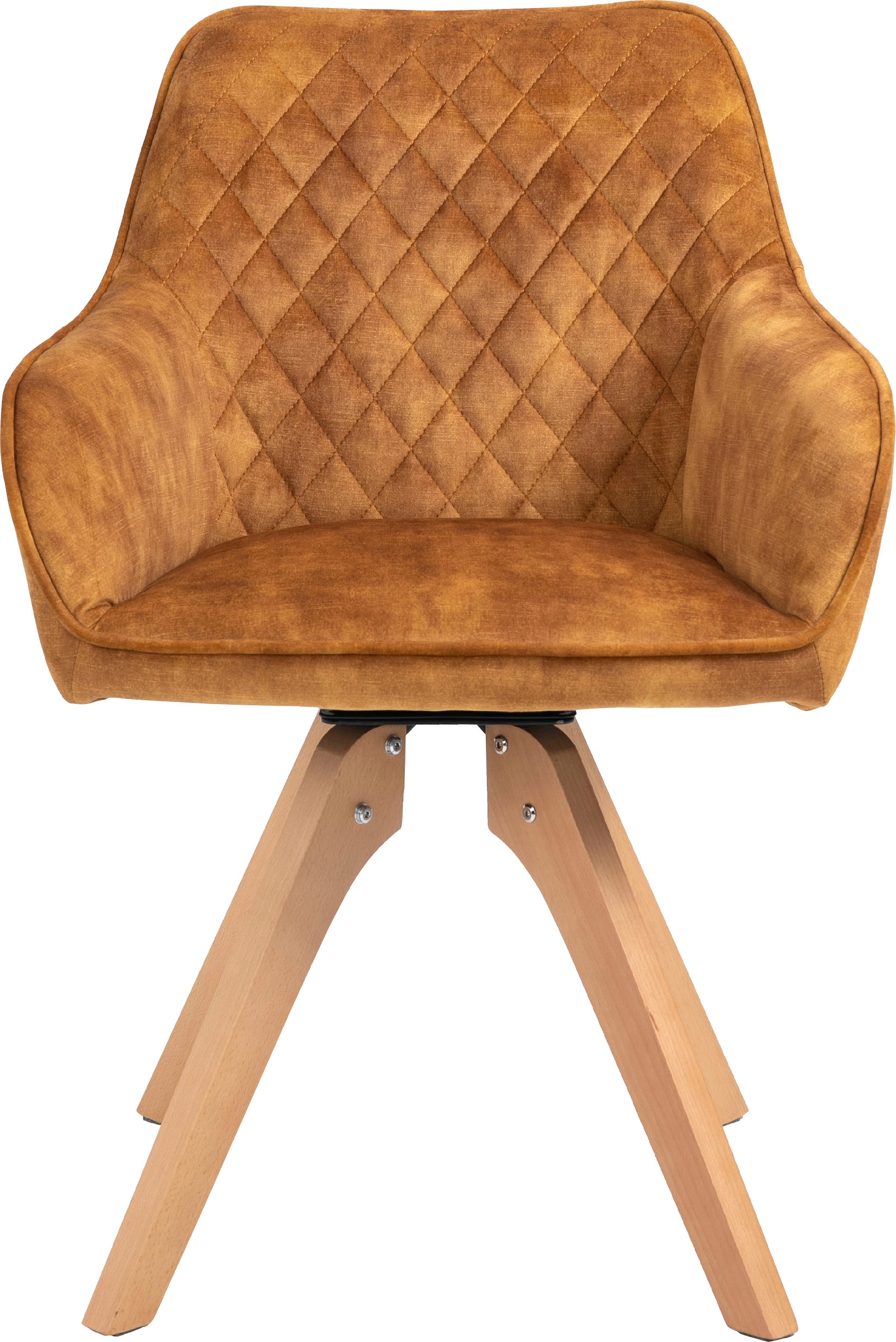 SalesFever Essgruppe »Stilvolle Sitzgruppe« 5-teiliges Set: Samtverlours-Stühle, 180° drehbar, Tischbreite 180 cm