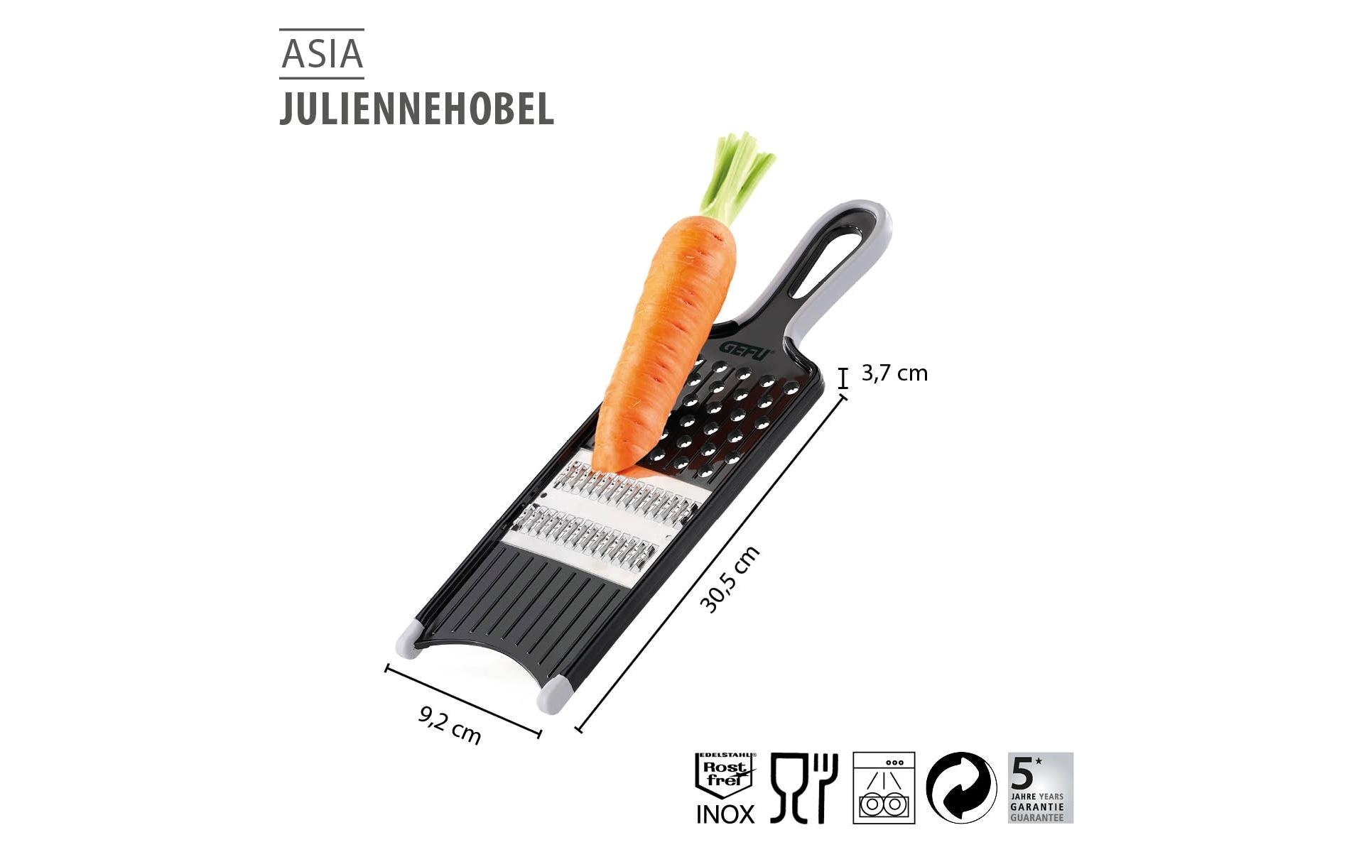 GEFU Coupe-légumes »ASIA« aus Japanstahl. Müheloses Schneiden & Reiben, spülmaschinengeeignet