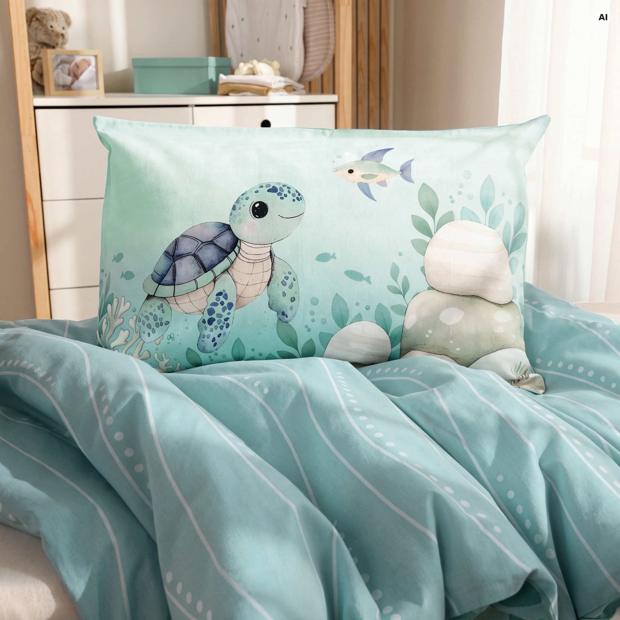 Baby Best Linge de lit pour bébé »Ozeanfreunde« 2 Wendebettwäsche