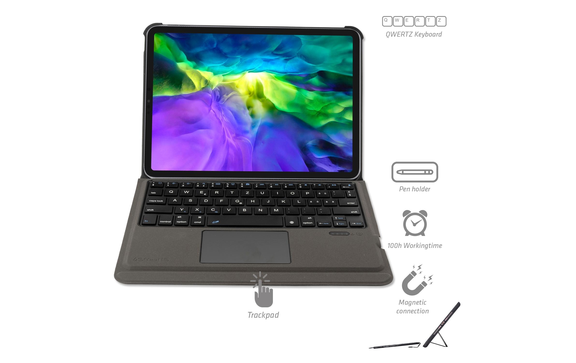 4smarts Tablet-Tastatur »Cover Solid«