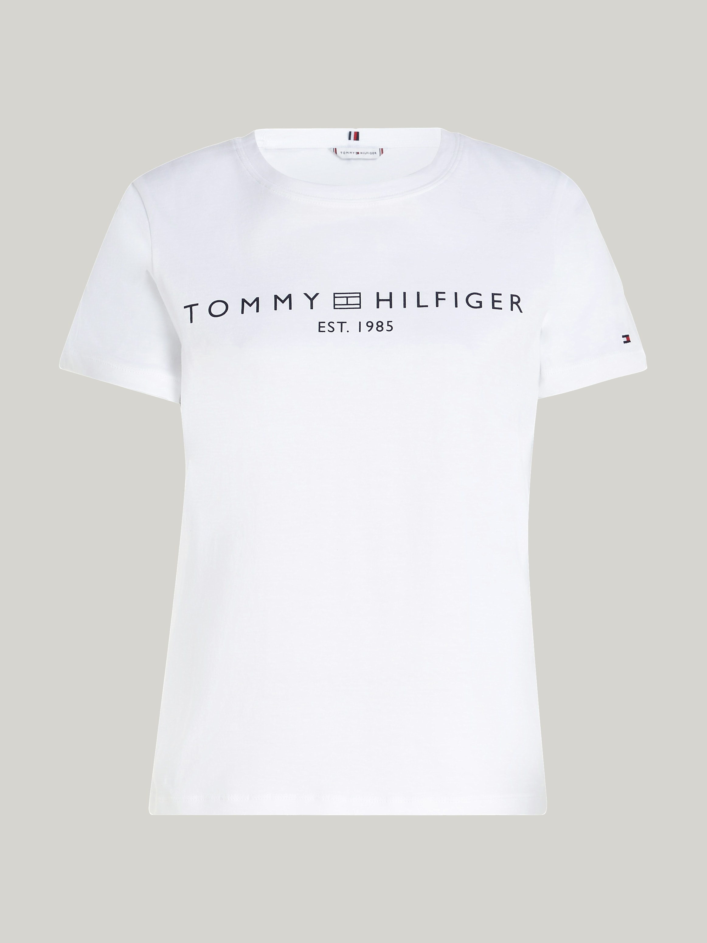 Tommy Hilfiger T-Shirt »REG CORP LOGO C-NK SS«, mit Tommy Hilfiger Logoschriftzug, Rundhals
