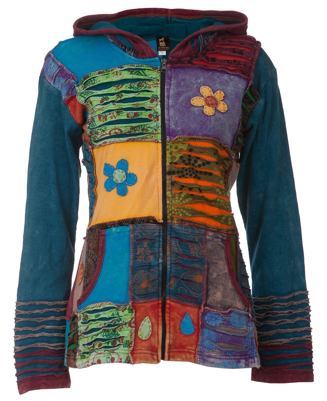 Fleecejacke »Patchwork Multicolor NUNAVUT FLOWER POWER«