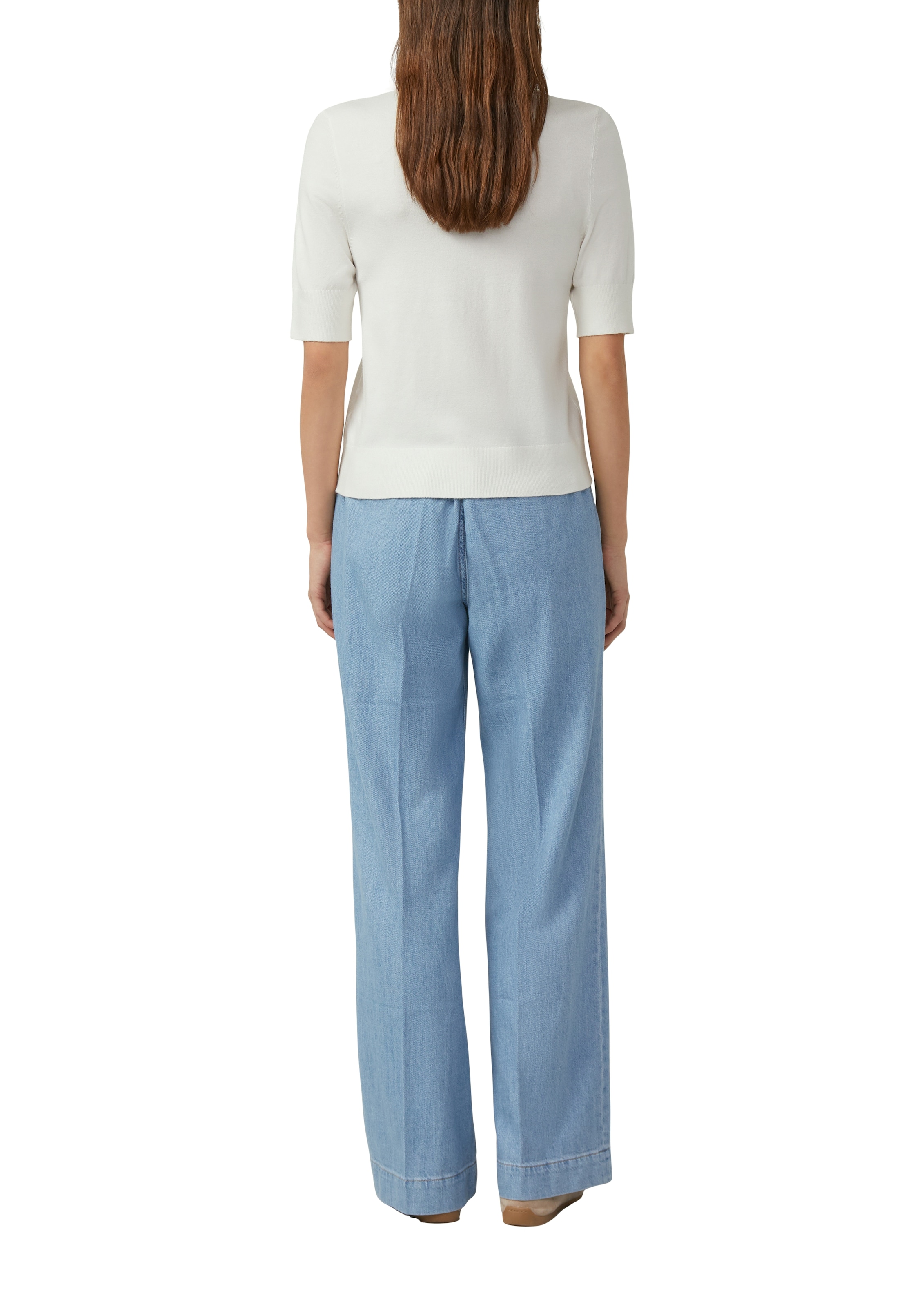 s.Oliver Strickpullover Halbarm-Strick mit Viskose