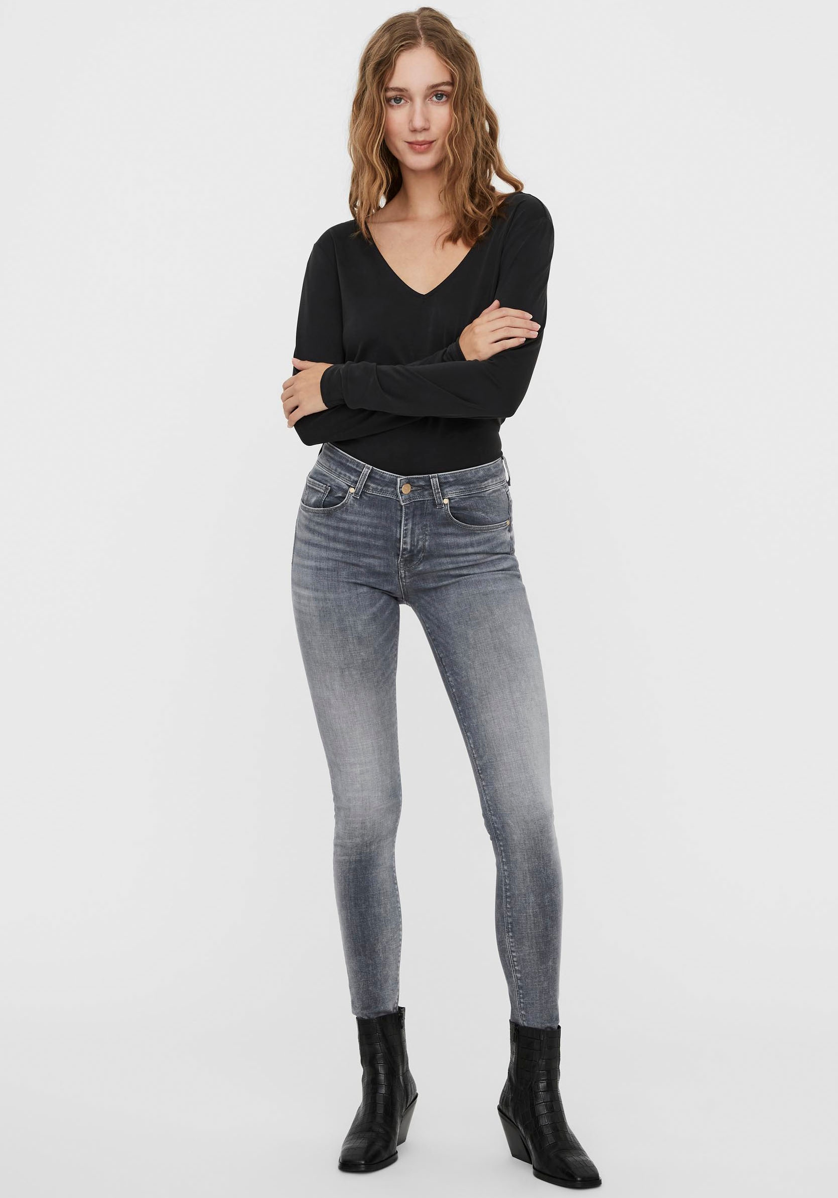 Vero Moda Skinny-fit-Jeans »VMLUX MR SLIM JEANS«