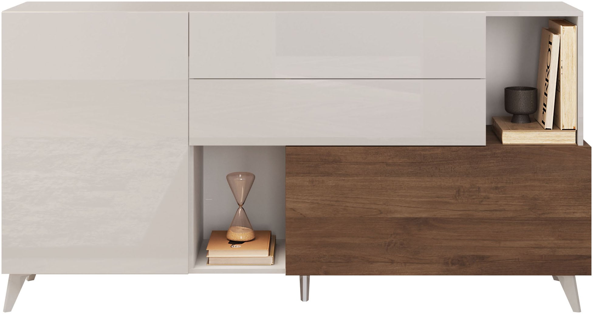 Sideboard »Monaco Breite 181 cm, Anrichte mit 1 Tür, 1 Klappe u. 2 Schubkästen«,...