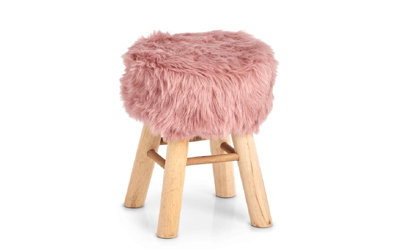 Image of Zeller Present Hocker "Sitzhocker Zottel rosa"