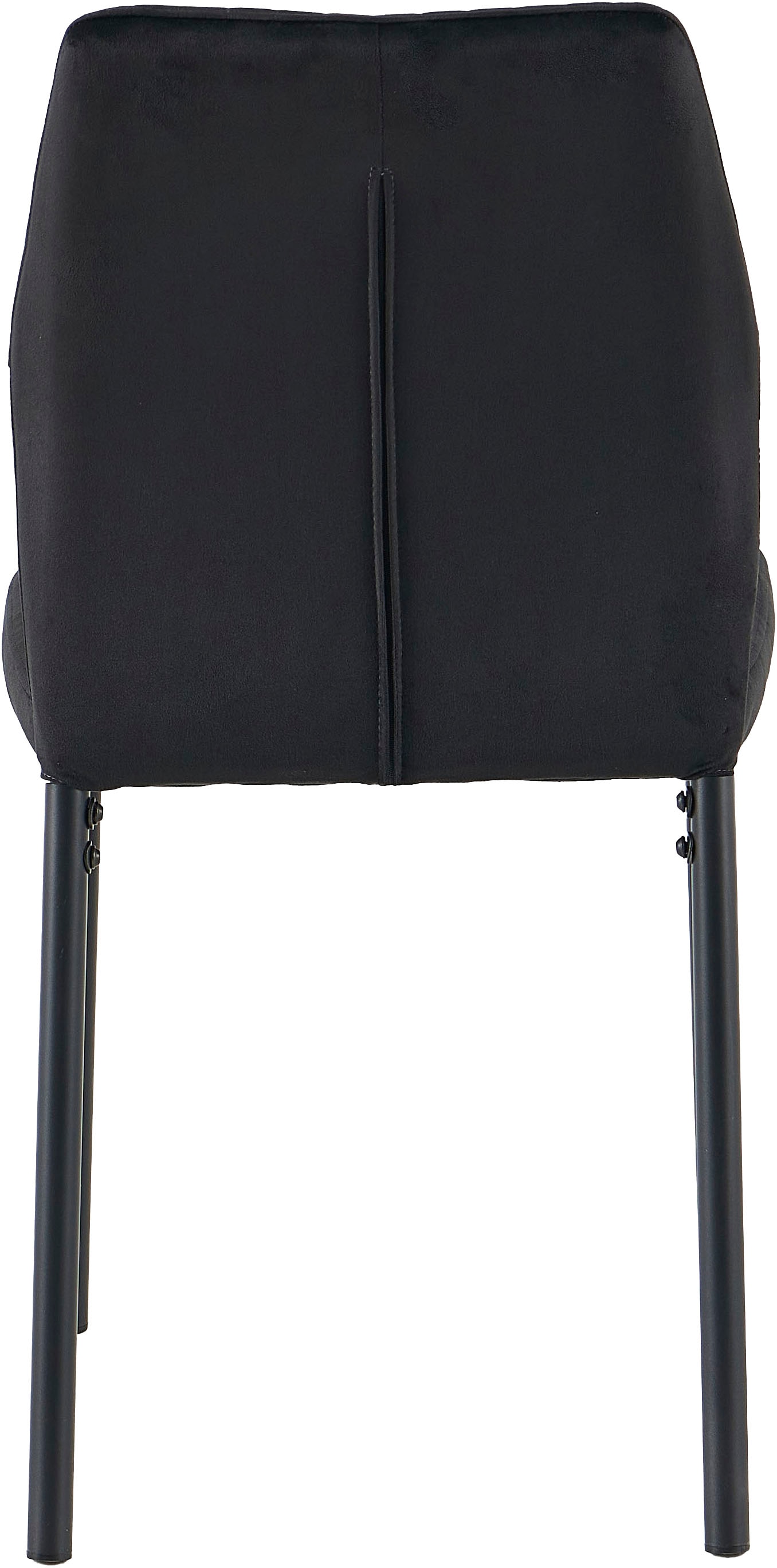 GOODproduct Ensemble de salle à manger »Freya, Set, 4-tlg.« Ensemble, 4 tlg. Table à manger ronde 90 cm en pierre frittée, cuivre noir avec 3 chaises en velours