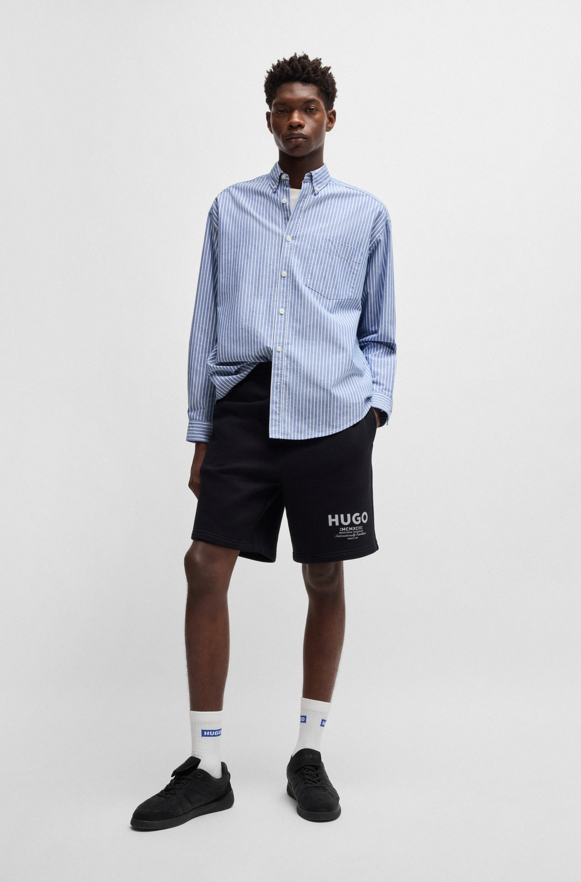 HUGO Blue Langarmhemd »Ebill« oversize