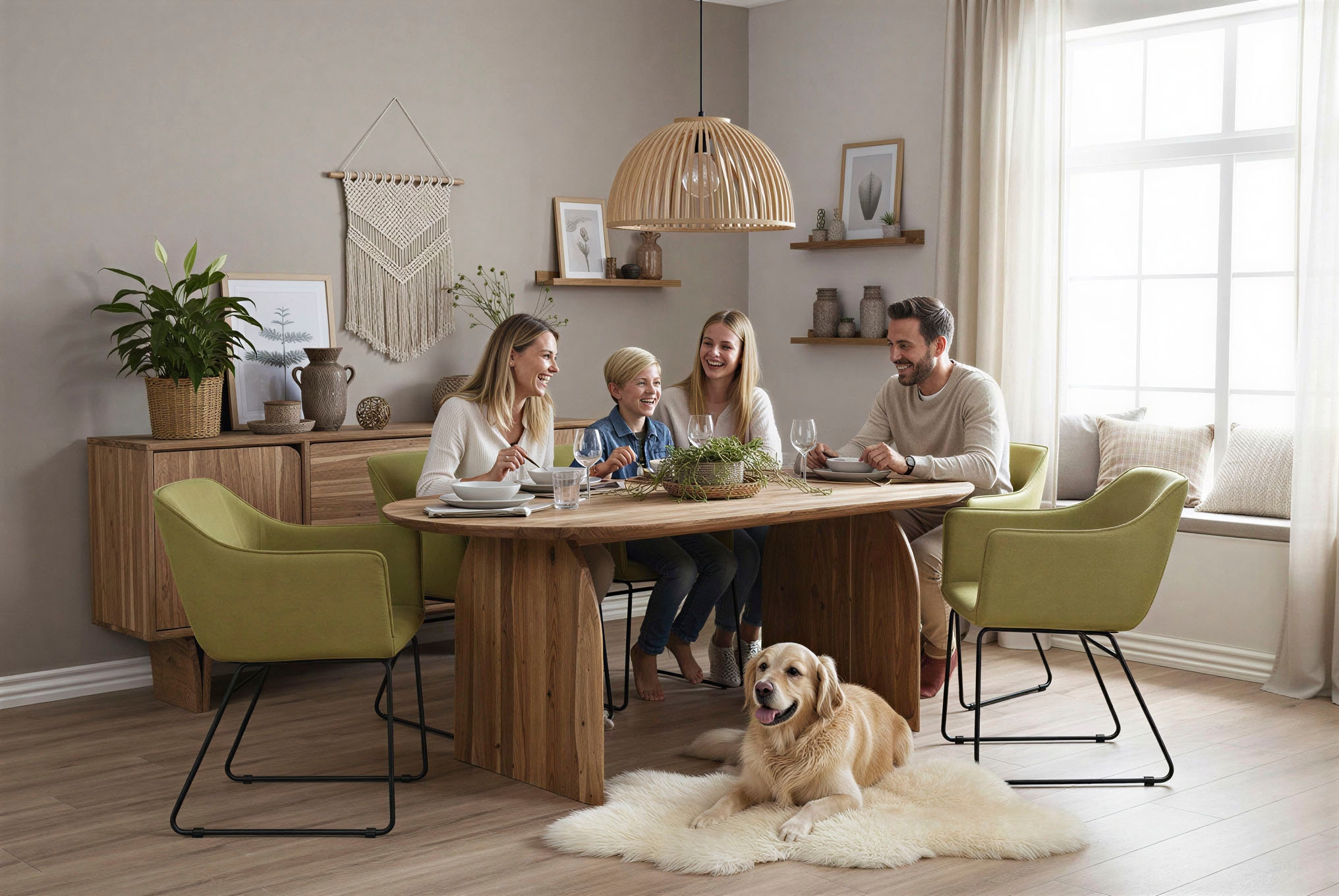 SIT Sideboard »Tallinn aus Akazie mit Holzwangen-Gestell & 3 Türen« 1 Stk. tlg. 3 Türen, viel Stauraum & sichtbare Akazienholz-Maserung