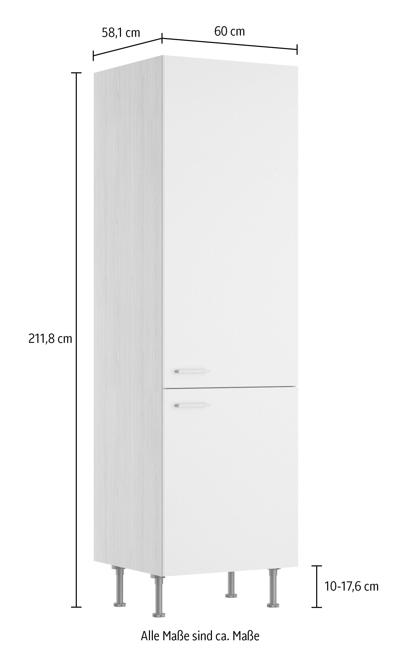 KOCHSTATION Armoire à provisions »KS-Lucy« Breite 60 cm, mit 2 Türen, Soft-Close, höhenverstellbare Füsse