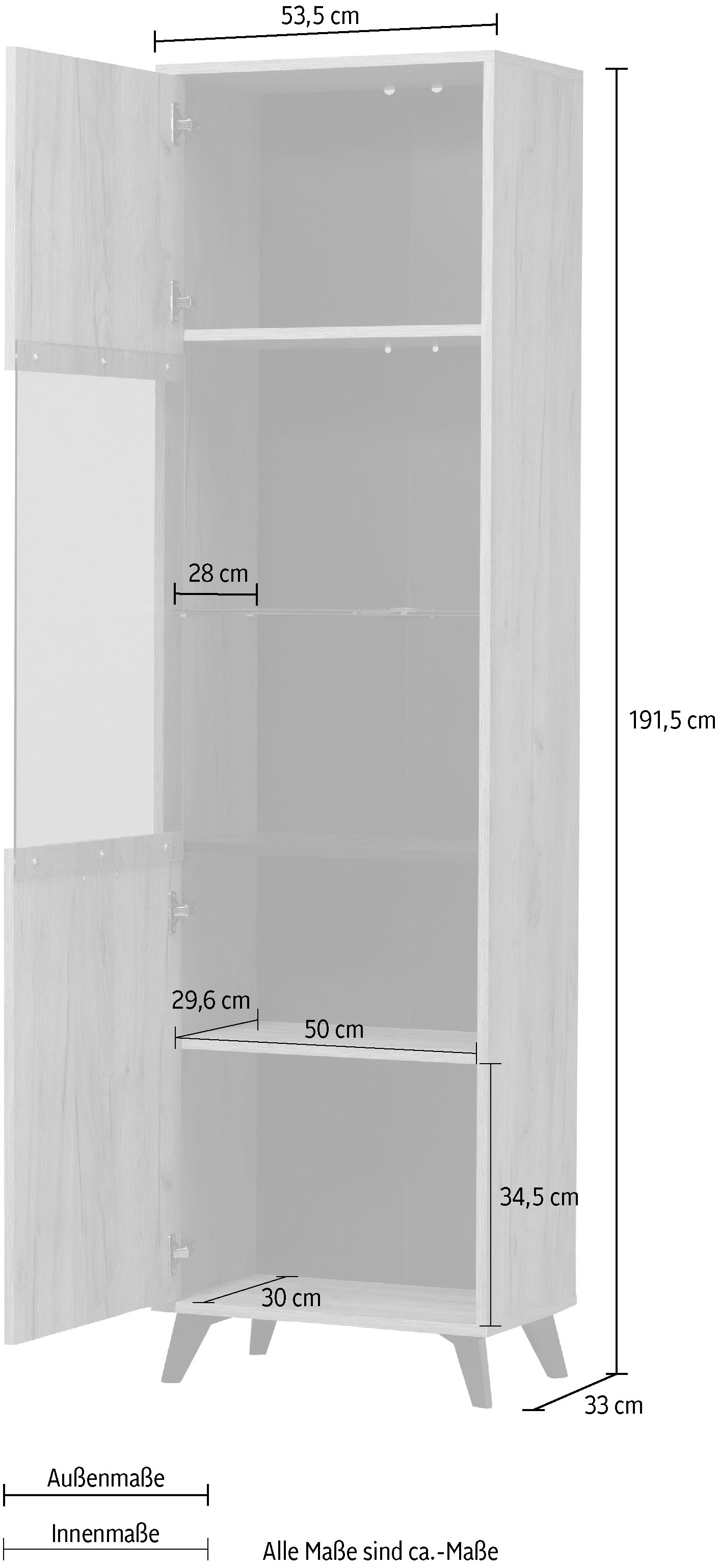 ♕ INOSIGN cm 191 Höhe versandkostenfrei »Umbria«, Vitrine ca. auf