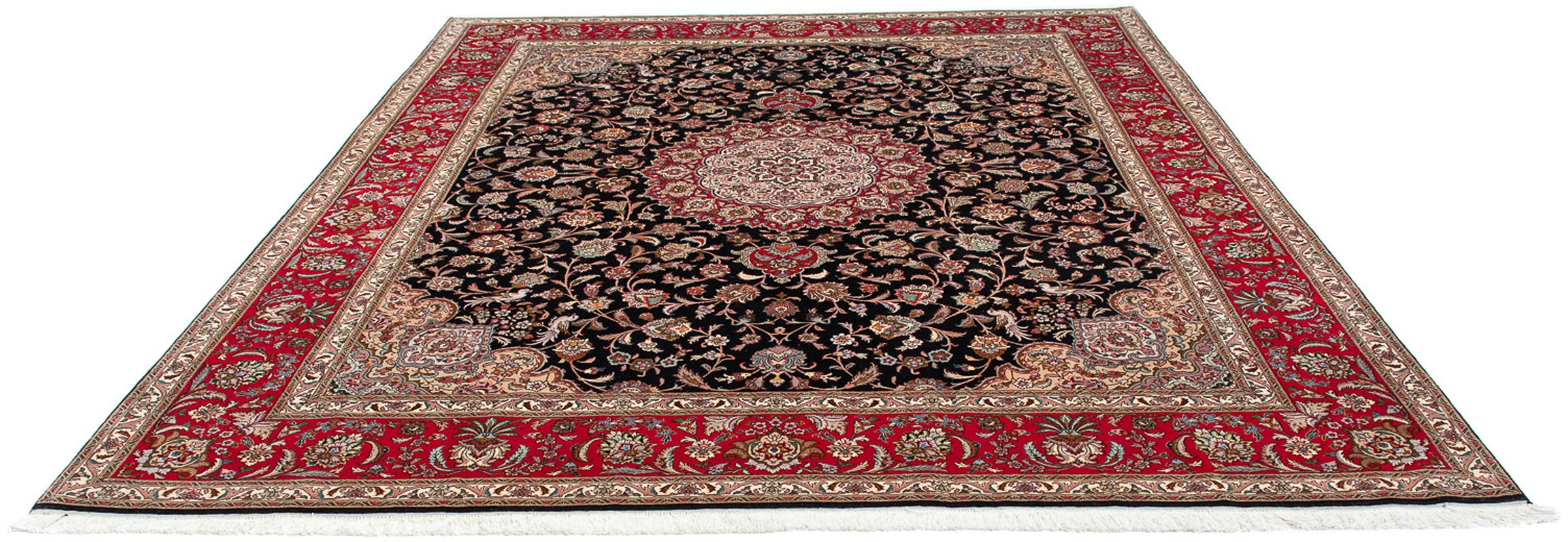 Image of morgenland Orientteppich »Perser - Täbriz - Royal - 302 x 248 cm - dunkelblau«, rechteckig, 7 mm Höhe, Wohnzimmer, Handgeknüpft, Einzelstück mit Zertifikat bei Ackermann Versand Schweiz