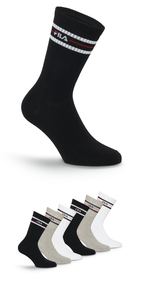 Image of Fila Socken "UNISEX LIFESTYLE PLAIN SOCKS" 6 Paar tlg. mit eingestricktem Logo