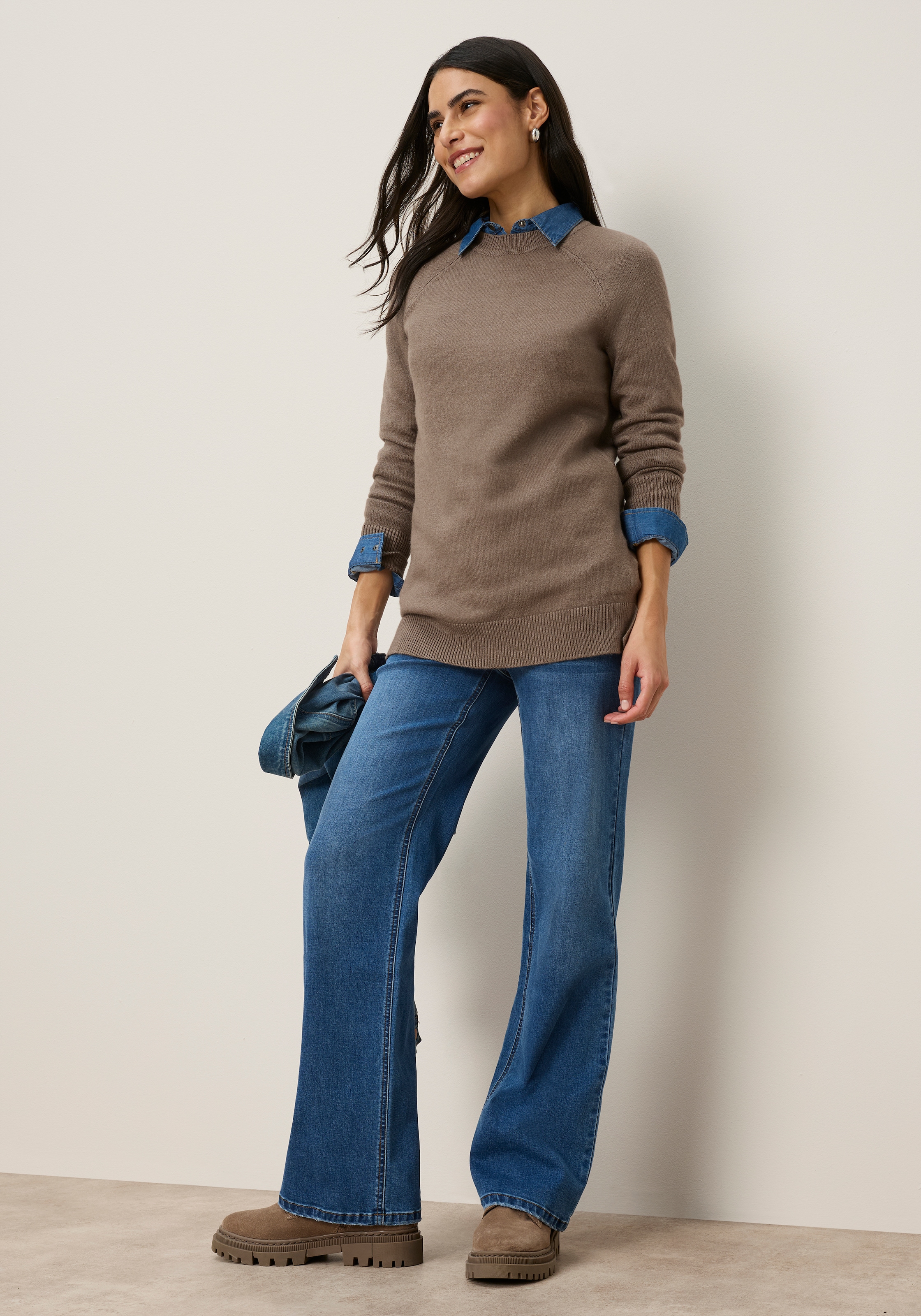 Tamaris Pull en tricot »mit Oversize-Passform« avec fentes latérales