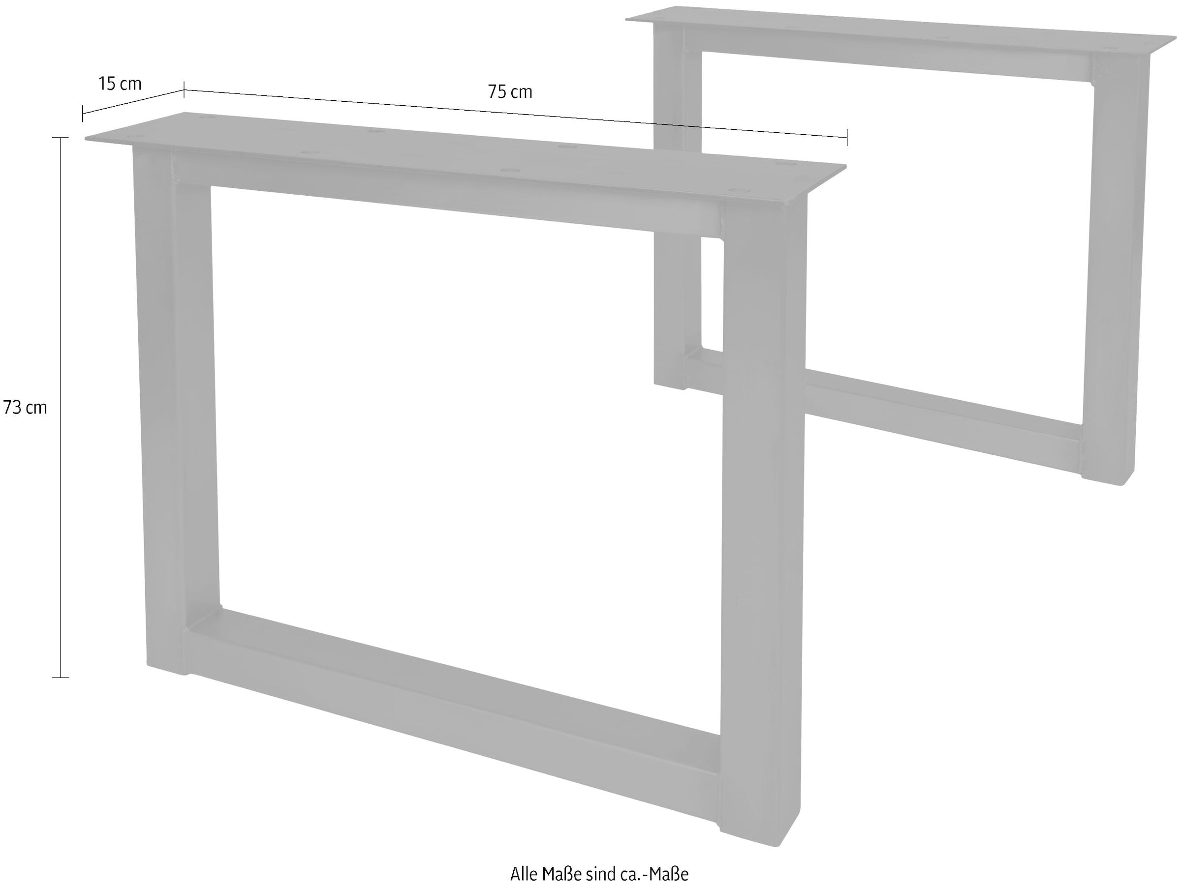 SIT Tischbein 1 Stk. tlg. modernes Kufen-Gestell