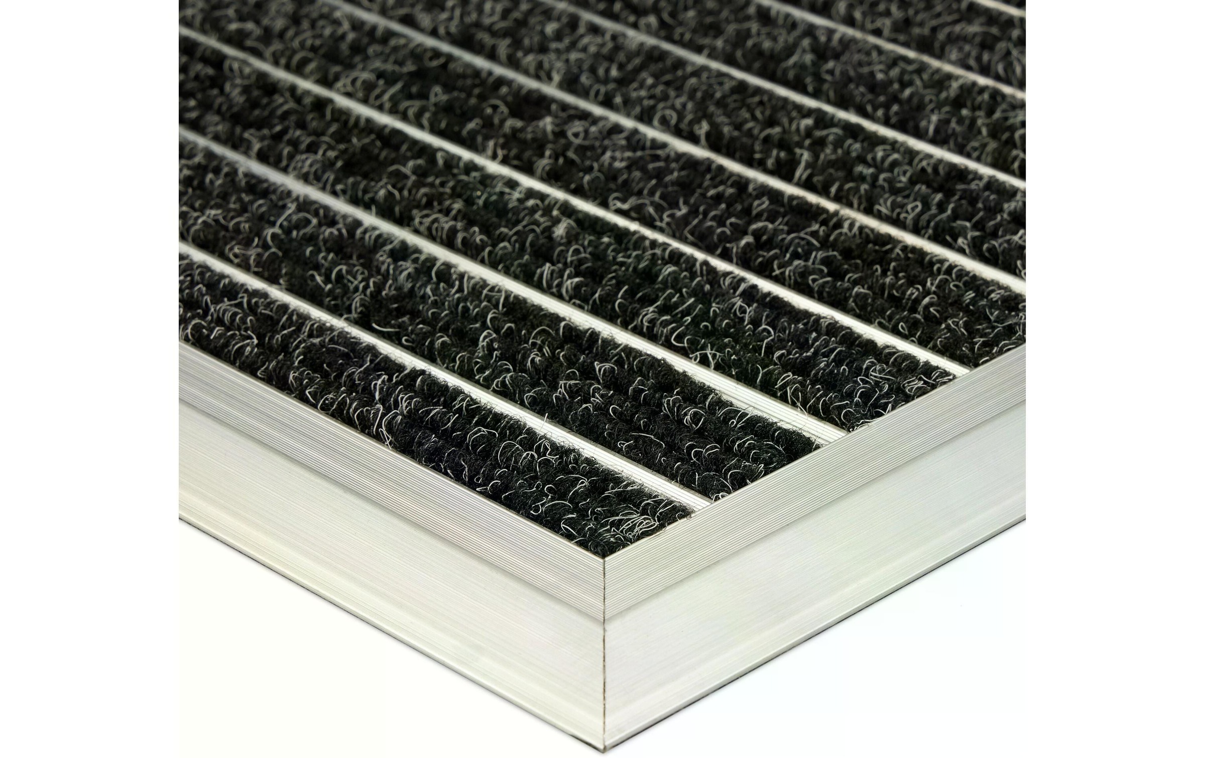 relaxdays Fussmatte »Aluminium 40 cm x 60 cm, Schwarz/Silber«