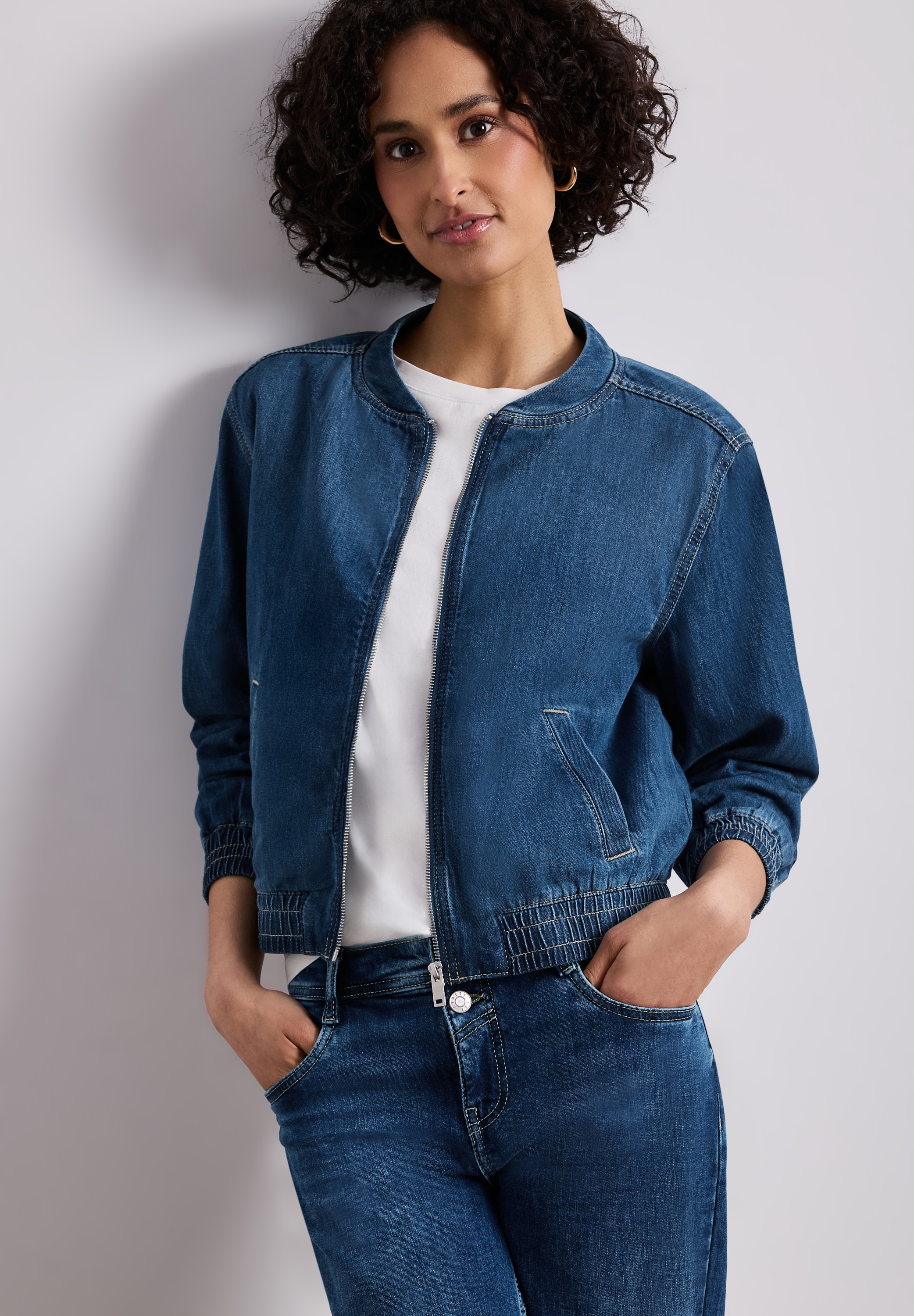 Image of STREET ONE Blouson leicht verkürzter Schnitt, mit Blousonkragen