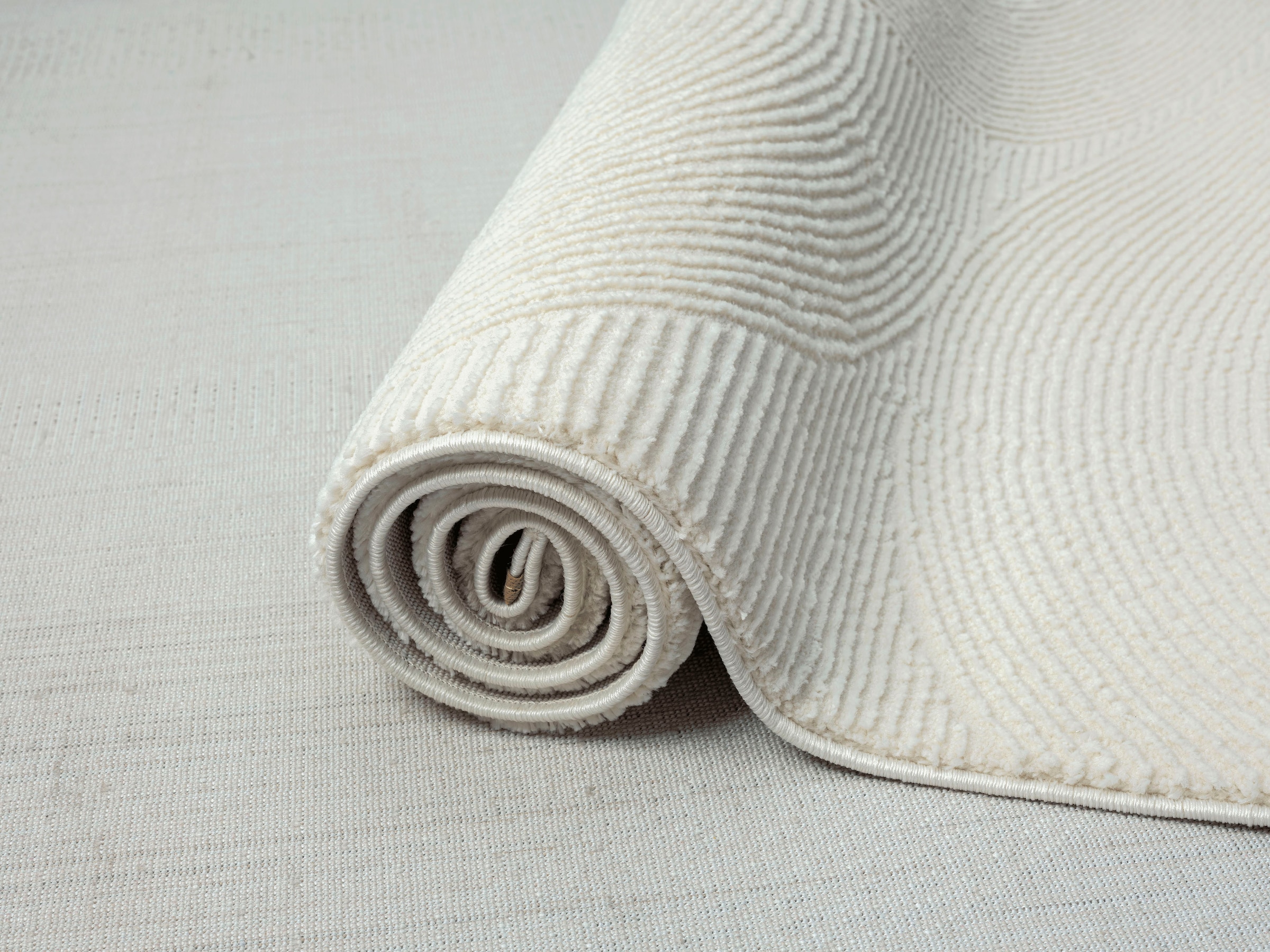 merinos Teppich »Sign 1904«, rechteckig, 12 mm Höhe, Hoch Tief Struktur, Geometrisch, 100% recyceltem Polyester, Wohnzimmer