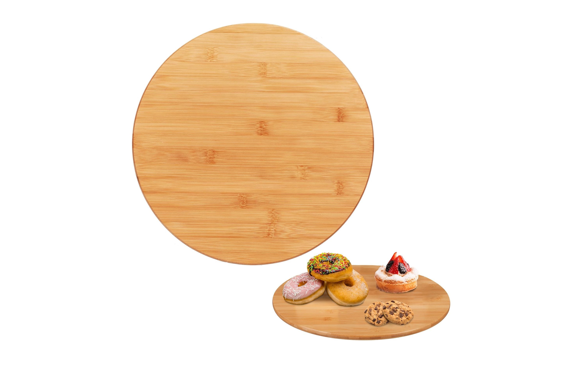 relaxdays Servierplatte »Bambus 40 cm«