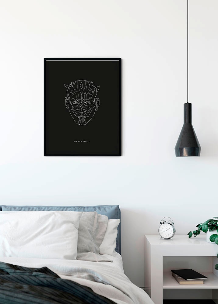 Komar Bild »Star Wars Lines Dark Side Maul«, Star Wars, (1 St.), Wandbild zur Dekoration im Kinderzimmer - ohne Rahmen