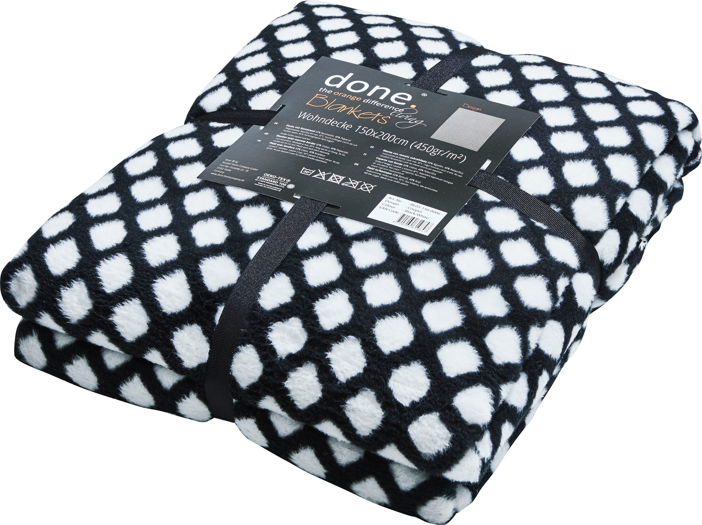 done.® Wohndecke »Cooper«, Wohndecke mit einfassender Ziernaht, Kuscheldecke