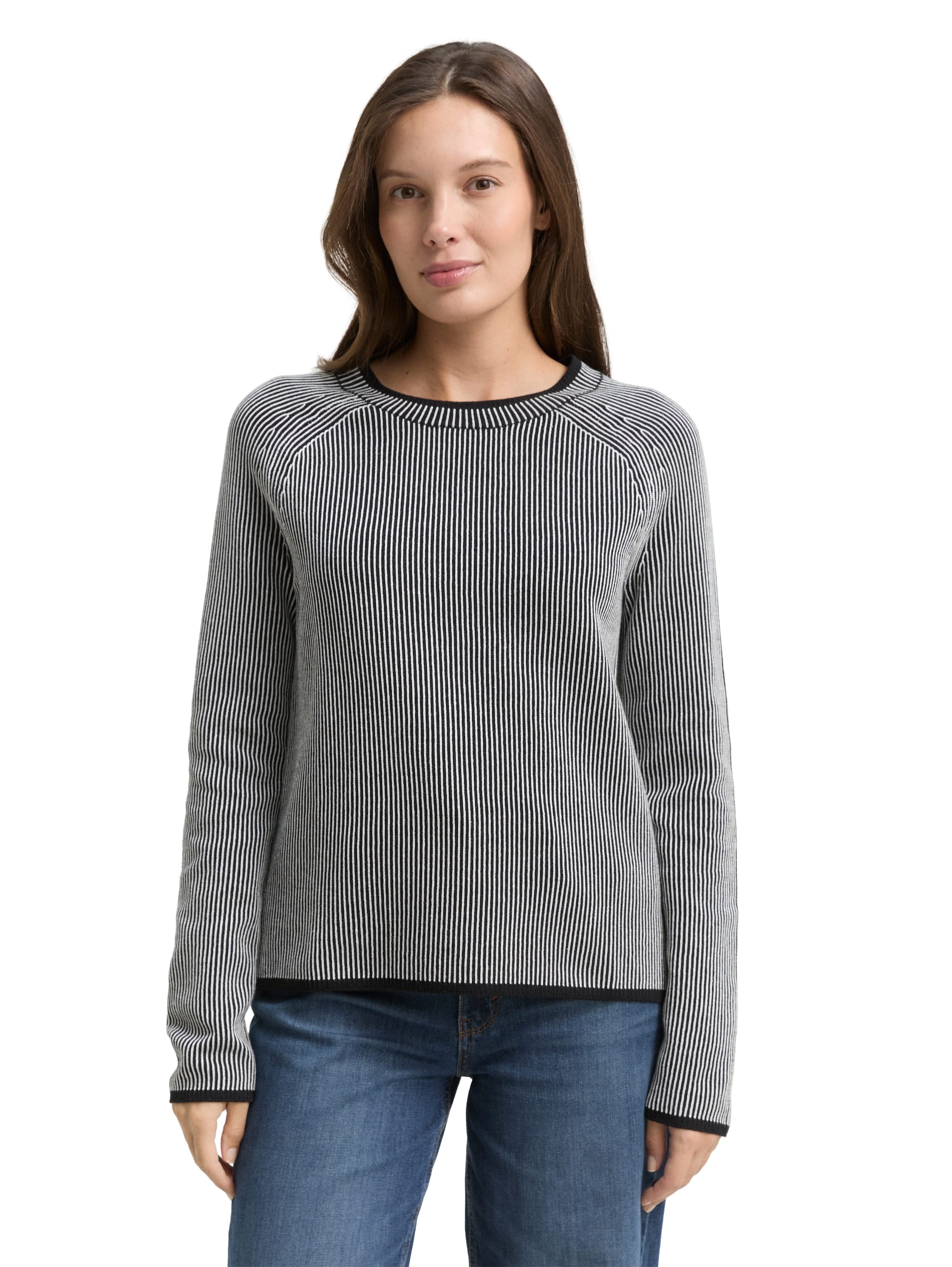 Image of TOM TAILOR Strickpullover mit feinen Streifen
