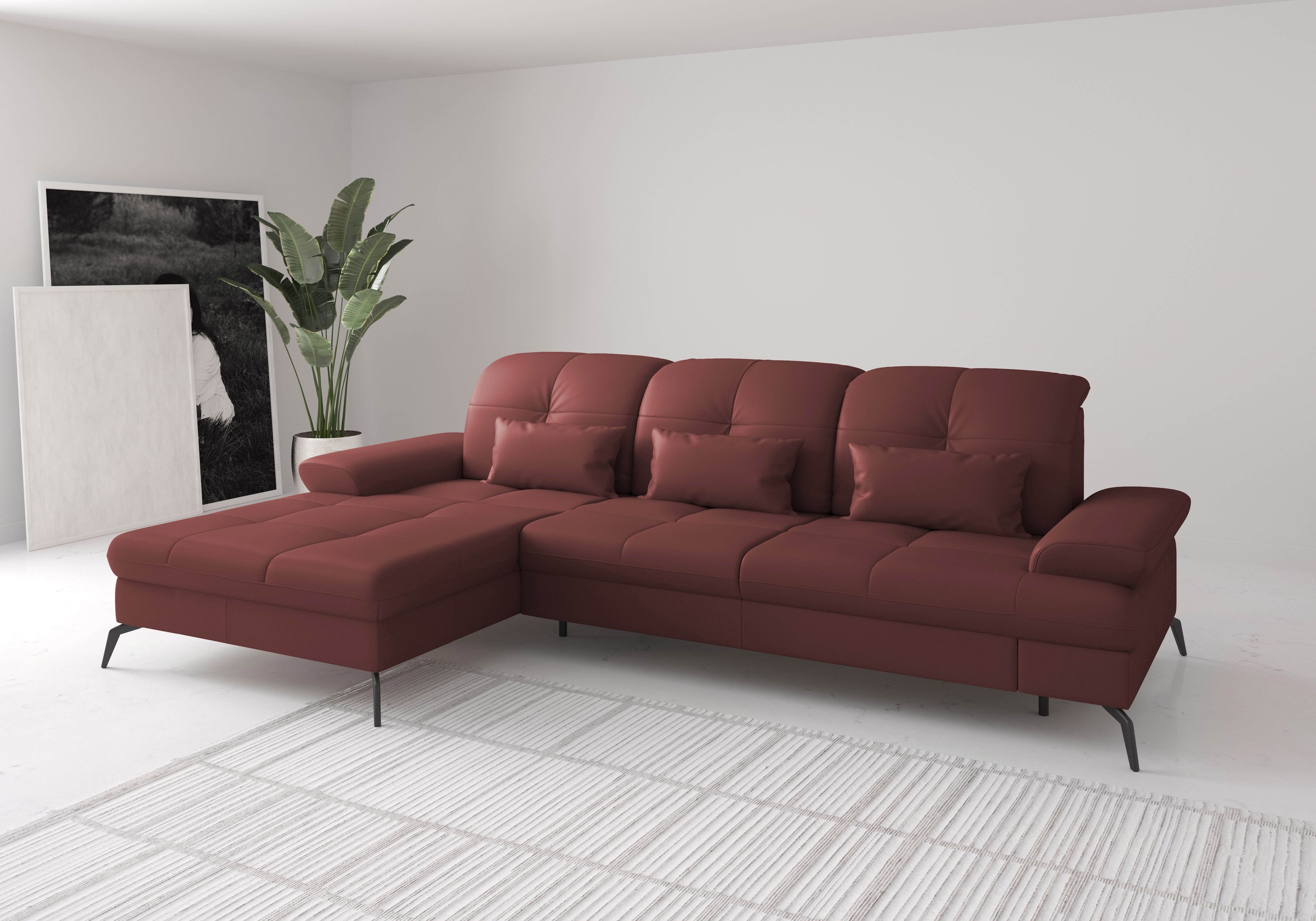 Image of sit&more Ecksofa "Amica, L-Form, inkl. Sitztiefenverstellung & Armteilverstellung" wahlweise mit Bettfunktion, Bettkasten und Kopfteilverstellung