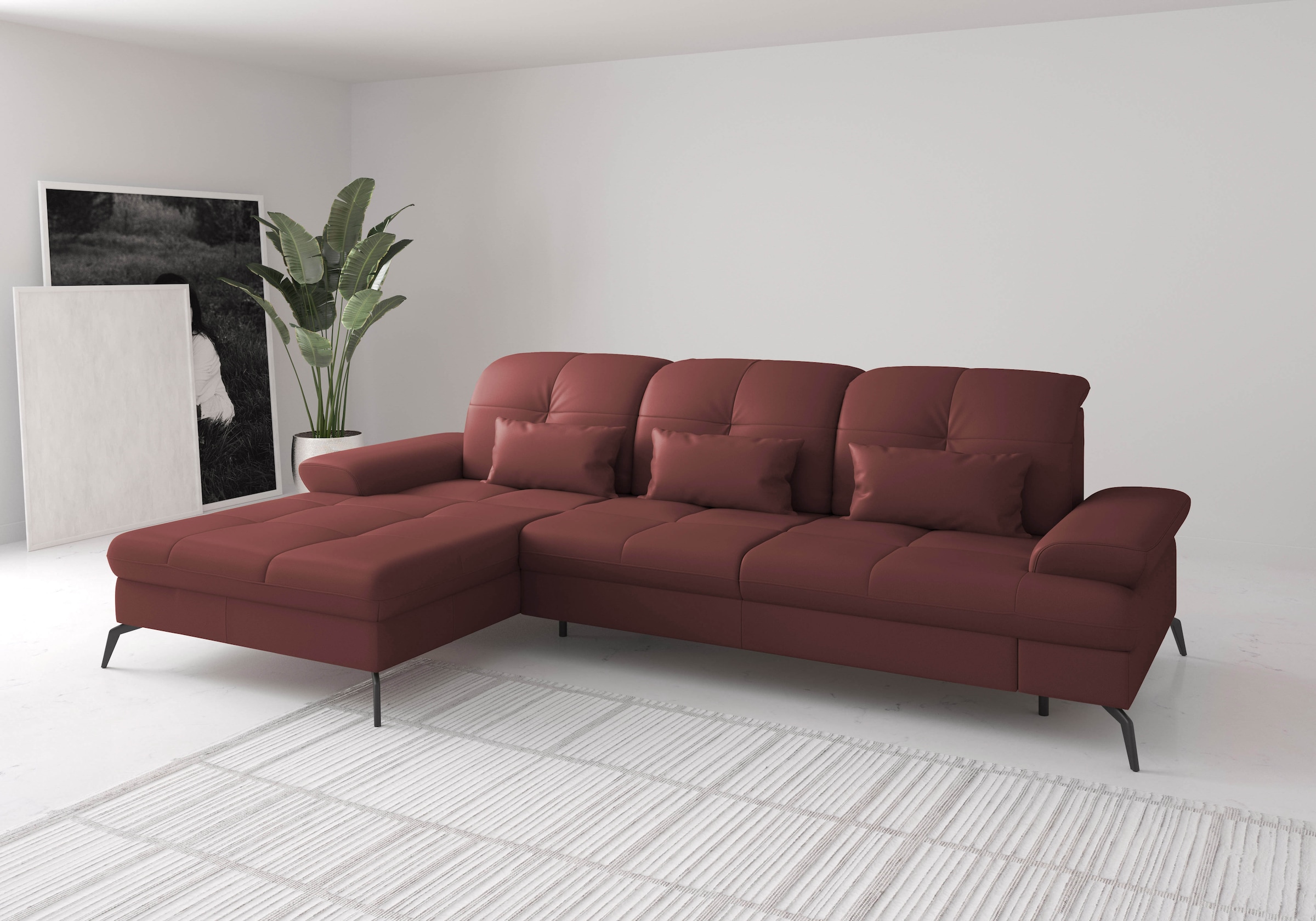 Image of sit&more Ecksofa "Amica, L-Form, inkl. Sitztiefenverstellung & Armteilverstellung" wahlweise mit Schlaffunktion, Bettkasten und Kopfteilverstellung