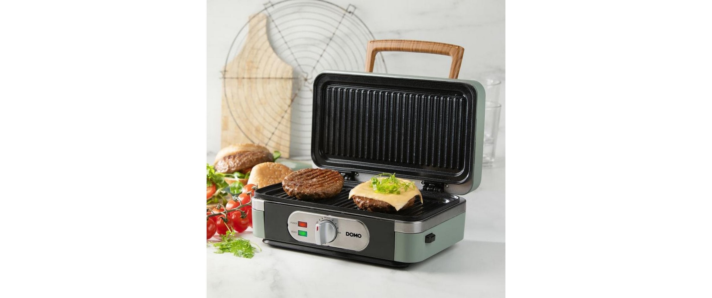 Domo Gaufrier combiné 3 en 1 »DO9276C , Mint« 1100 W