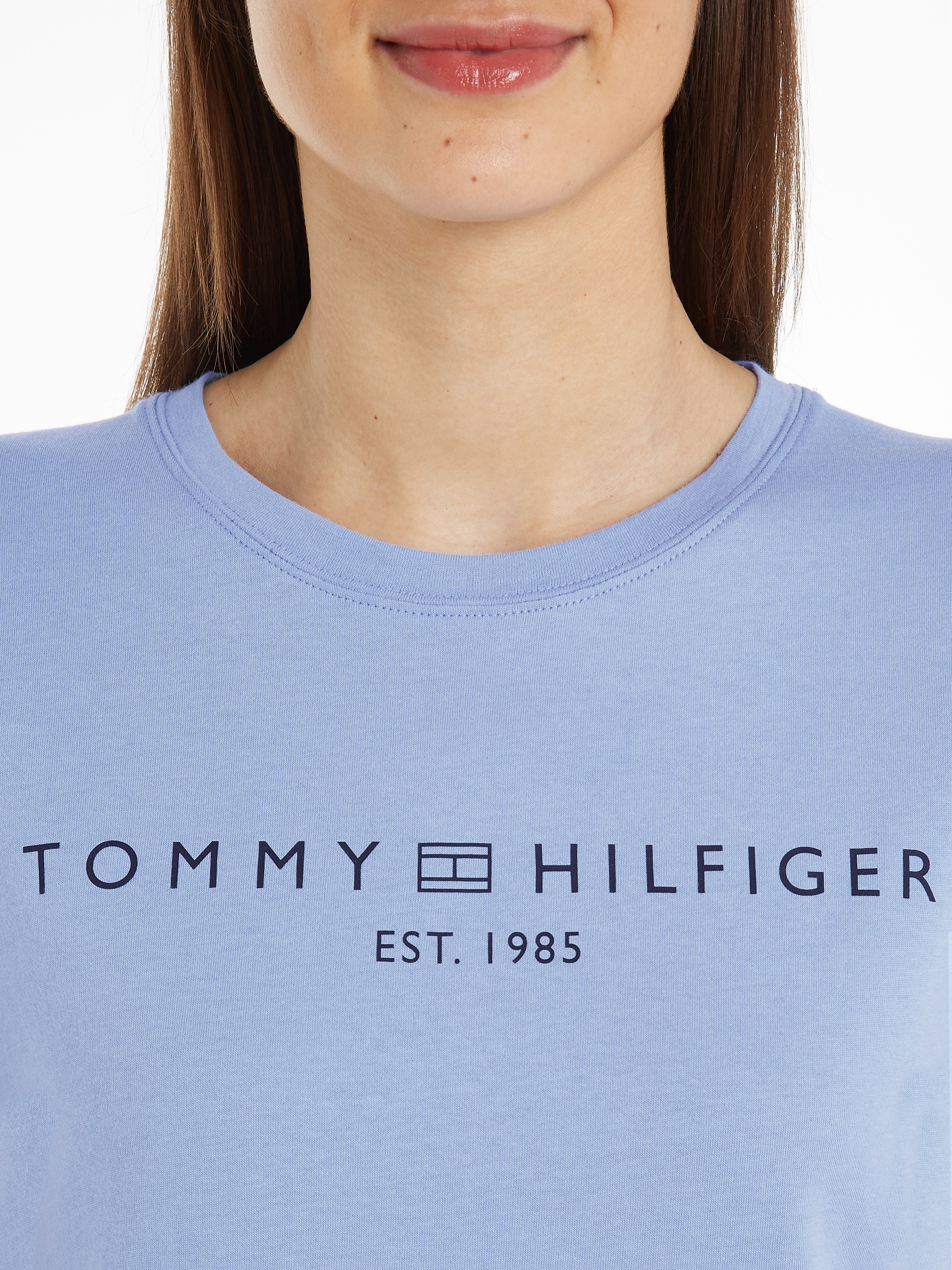 Tommy Hilfiger T-Shirt »REG CORP LOGO C-NK SS«, mit Logoschriftzug