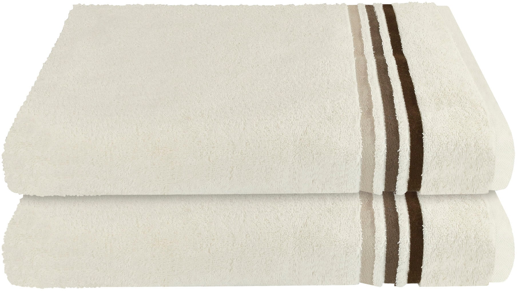 Schiesser Duschtücher »Skyline Color im 2er Set aus kuschelweicher  Baumwolle«, (2 St.), mit eleganter Streifenbordüre, MADE IN GREEN by  OEKO-TEX®-zertifiziert jetzt kaufen