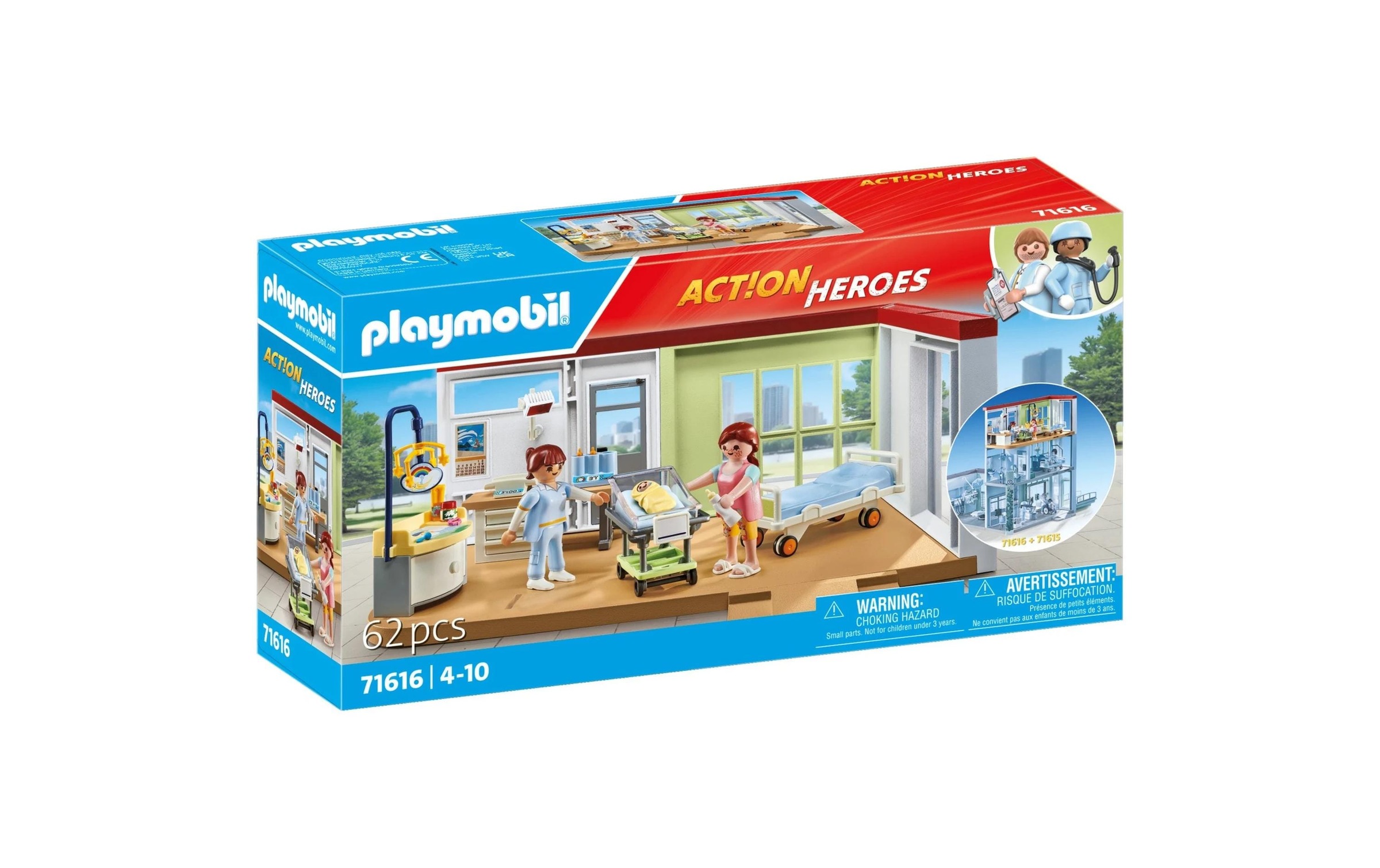 Image of Playmobil Spielbausteine "Action Heroes Entbindungsstation 71616"