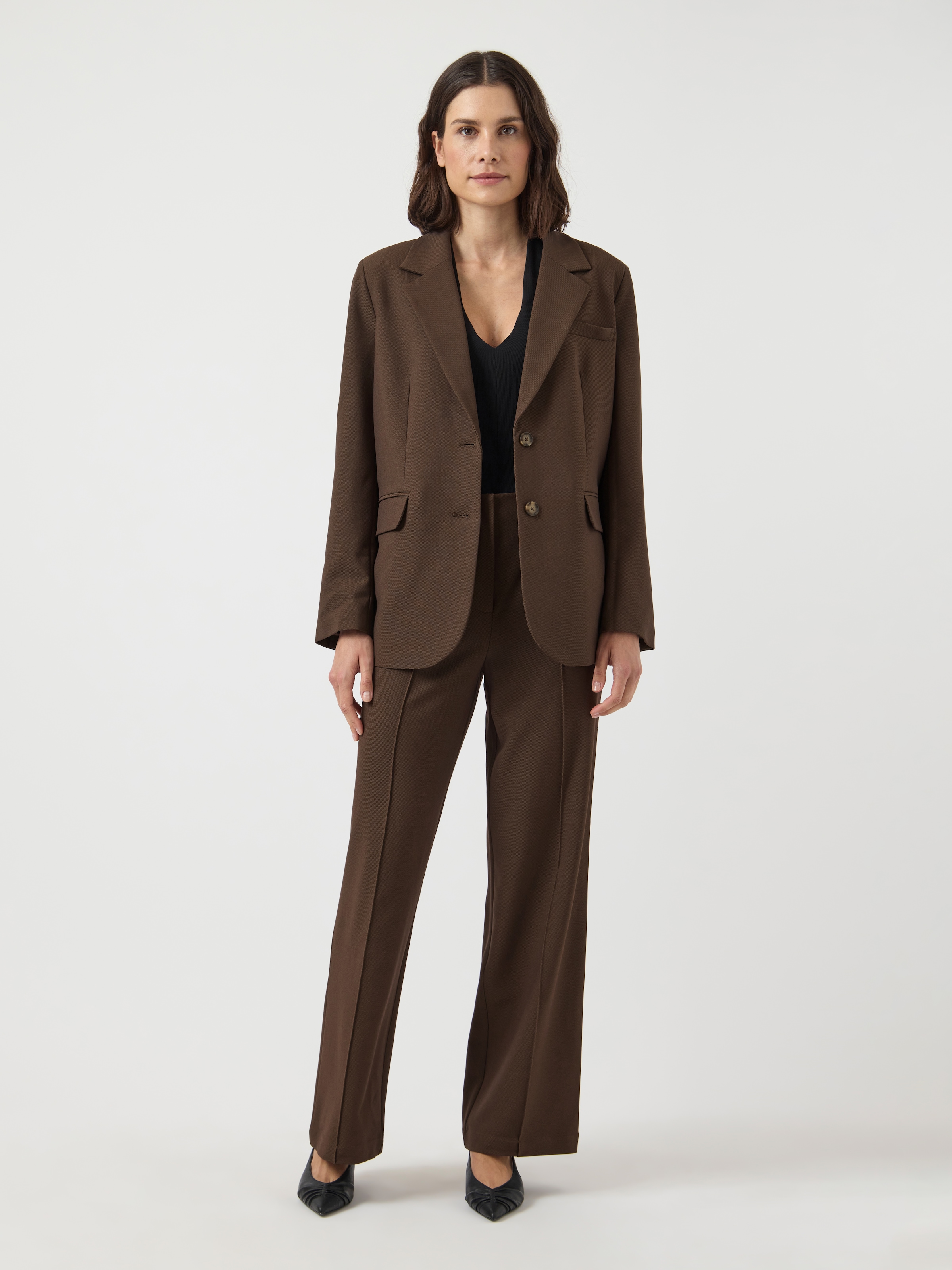 Y.A.S Anzughose »YASREEMAJ HW PANT NOOS«  Regular Fit, Materialmix mit Stretch