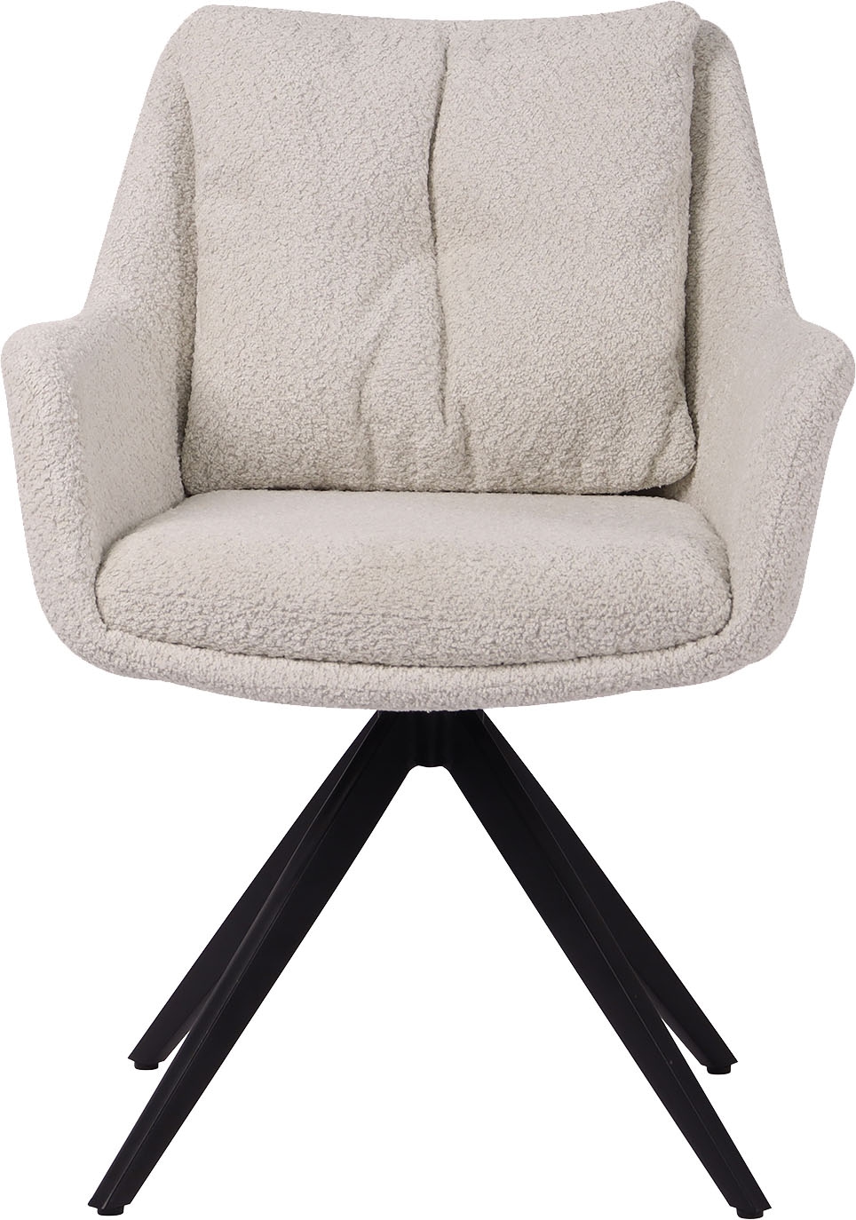 SIT Chaise avec accoudoirs »Bordeaux Bouclé Stoff mit 360° Drehfunktion & Metallgestel« () Fonction pivotante flexible & revêtement bouclé Öko-Tex pour le confort