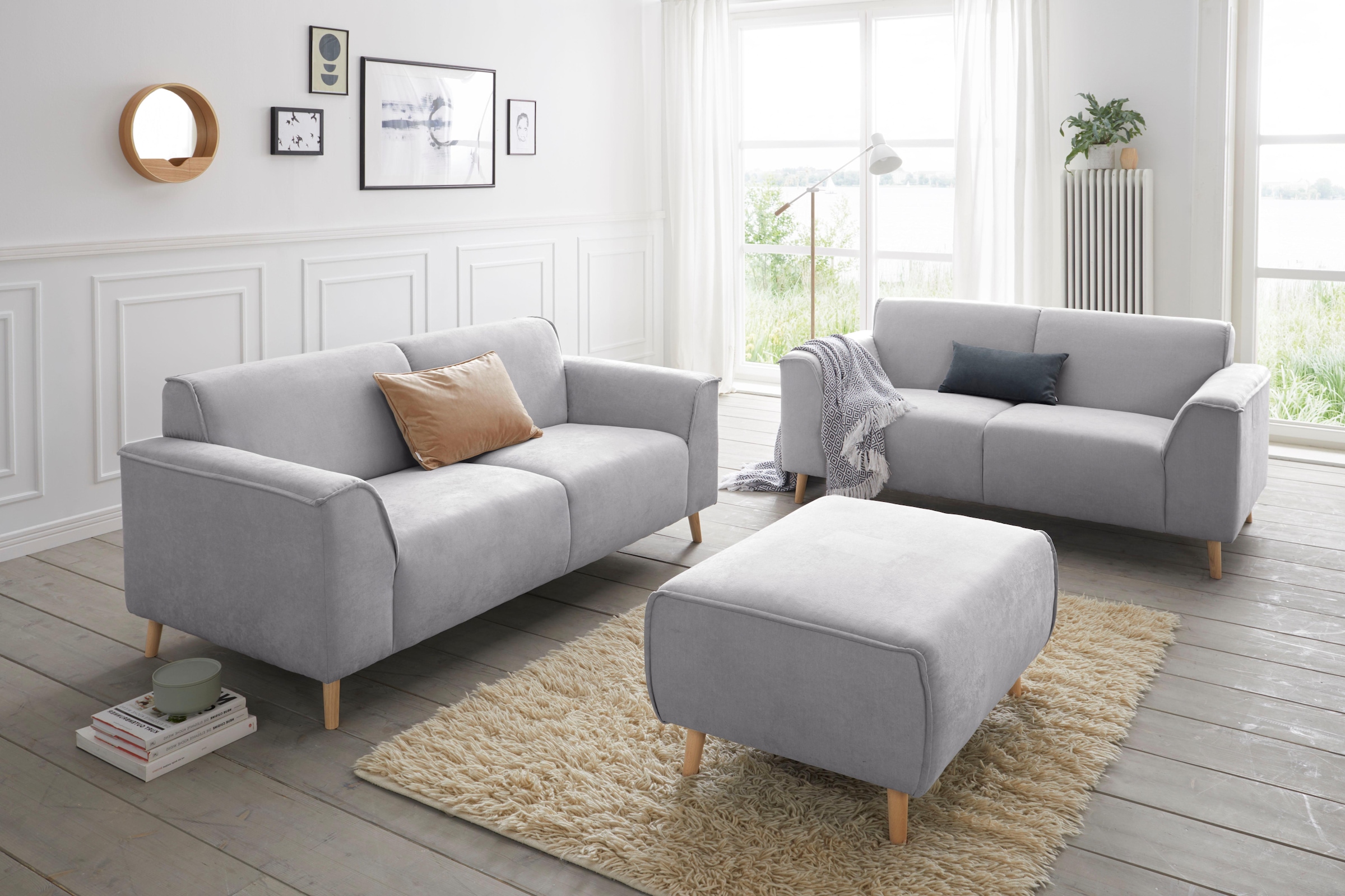 2-Sitzer »Janek«, mit Federkern und Keder in scandinavischem Design