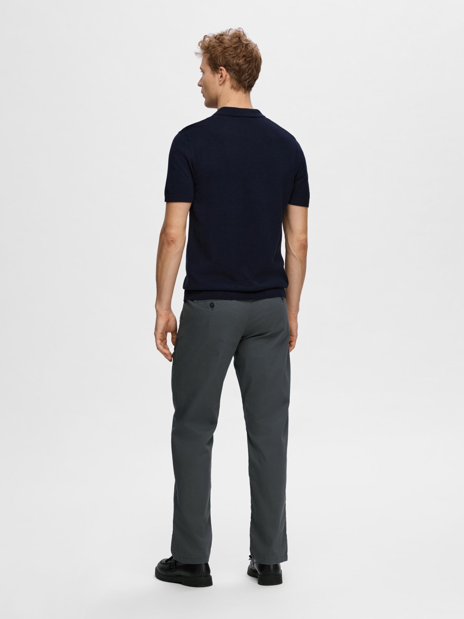 SELECTED HOMME Poloshirt »SLHBERG SS KNIT POLO NOOS«, aus Feinstrick