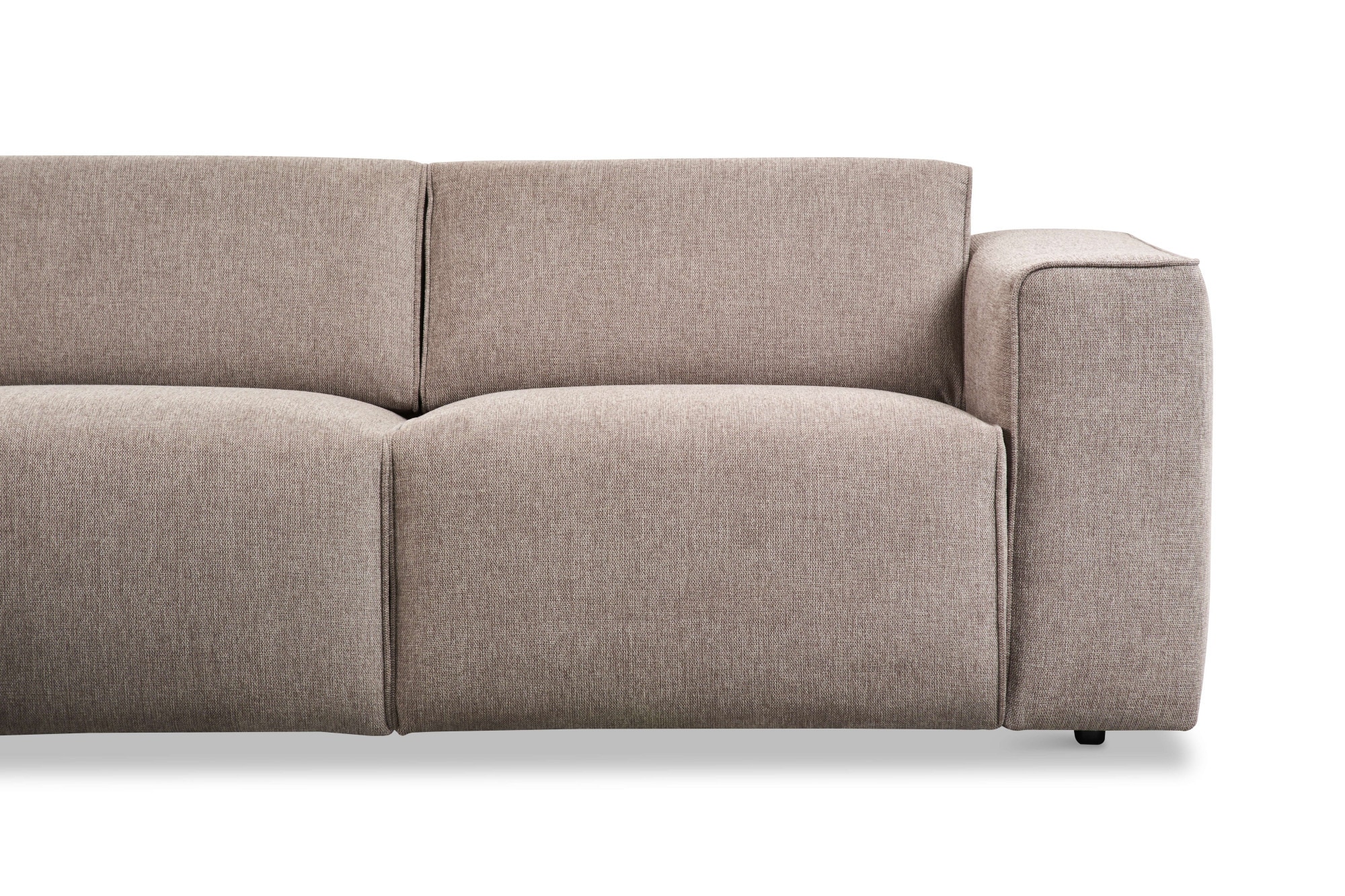 Home affaire Canapé d'angle »Noord mit Kedernaht, Breite 282 cm, L-Form« tissu tissé, avec suspension à ressort ondulé, cadre en bois massif